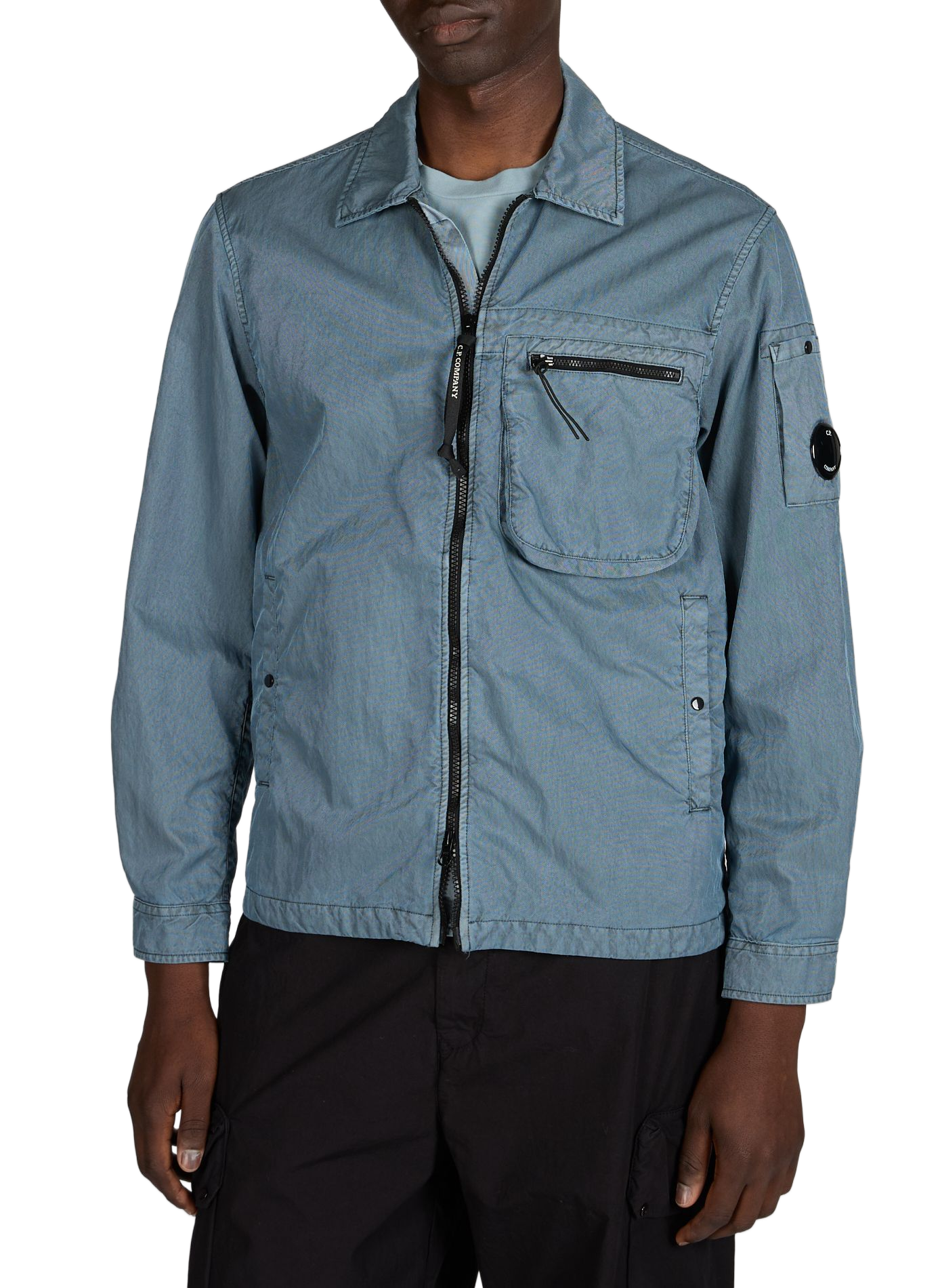 Jacke mit klassischem Kragen CP COMPANY Blau