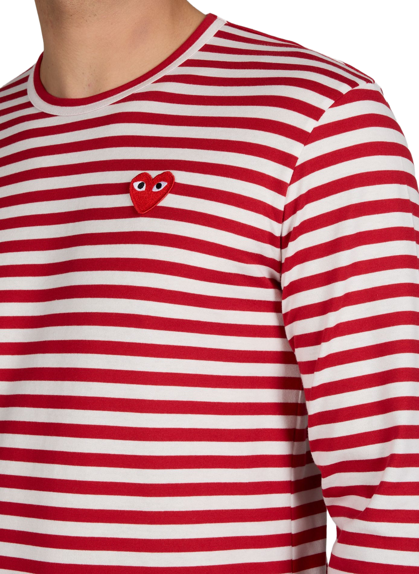 T-shirt à rayures en coton COMME DES GARCONS PLAY Multicolore