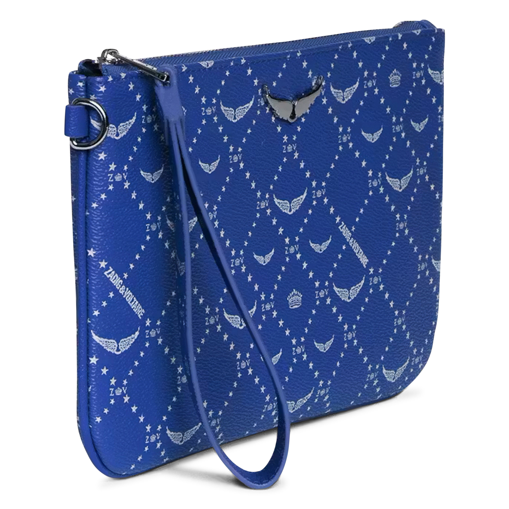 Pochette en toile monogramme z pouch ZADIG&VOLTAIRE Bleu