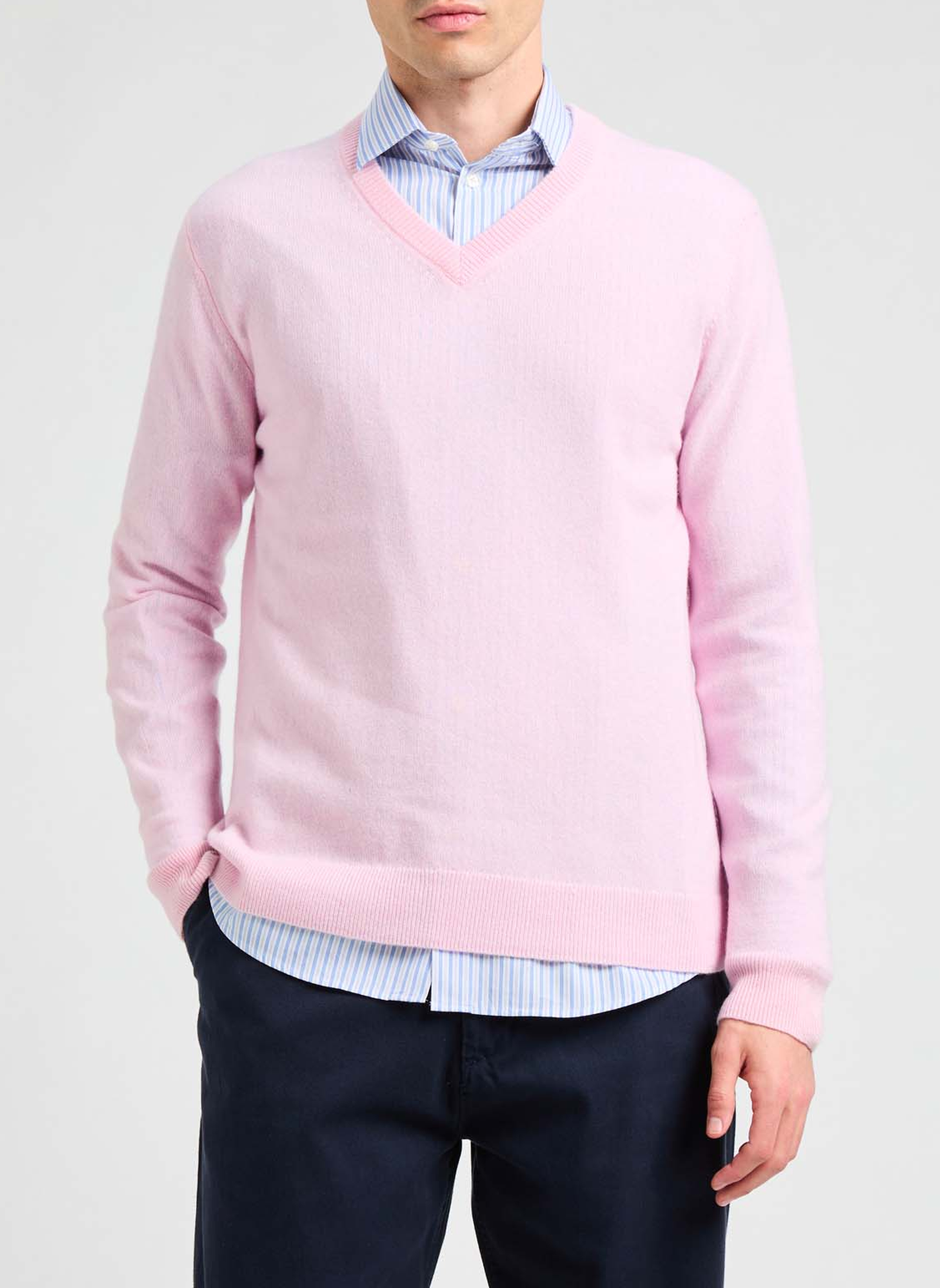  Cashmere V-neck jumper AU PRINTEMPS PARIS Pink