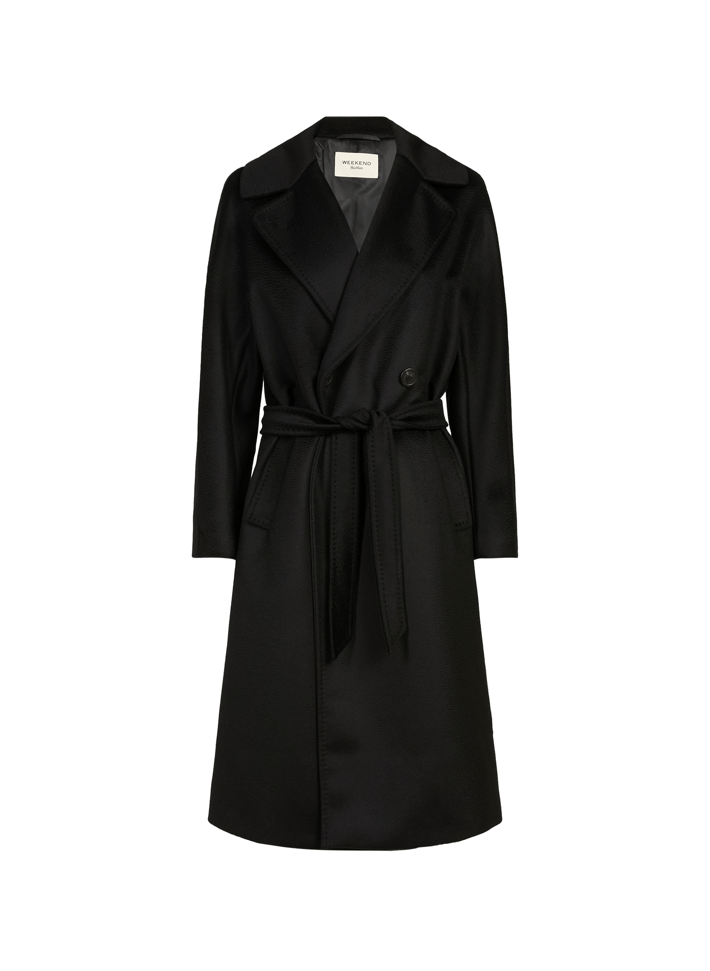 Abrigo recto de lana virgen MAX MARA WEEK END Negro