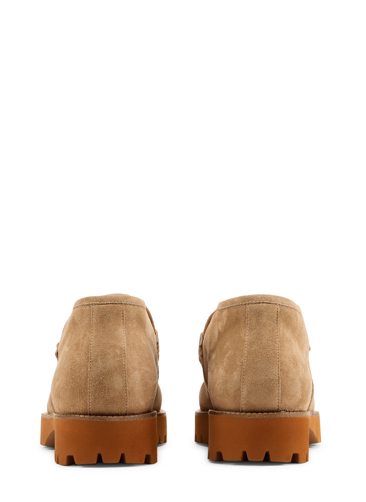 Leather loafers VALENTINO Beige