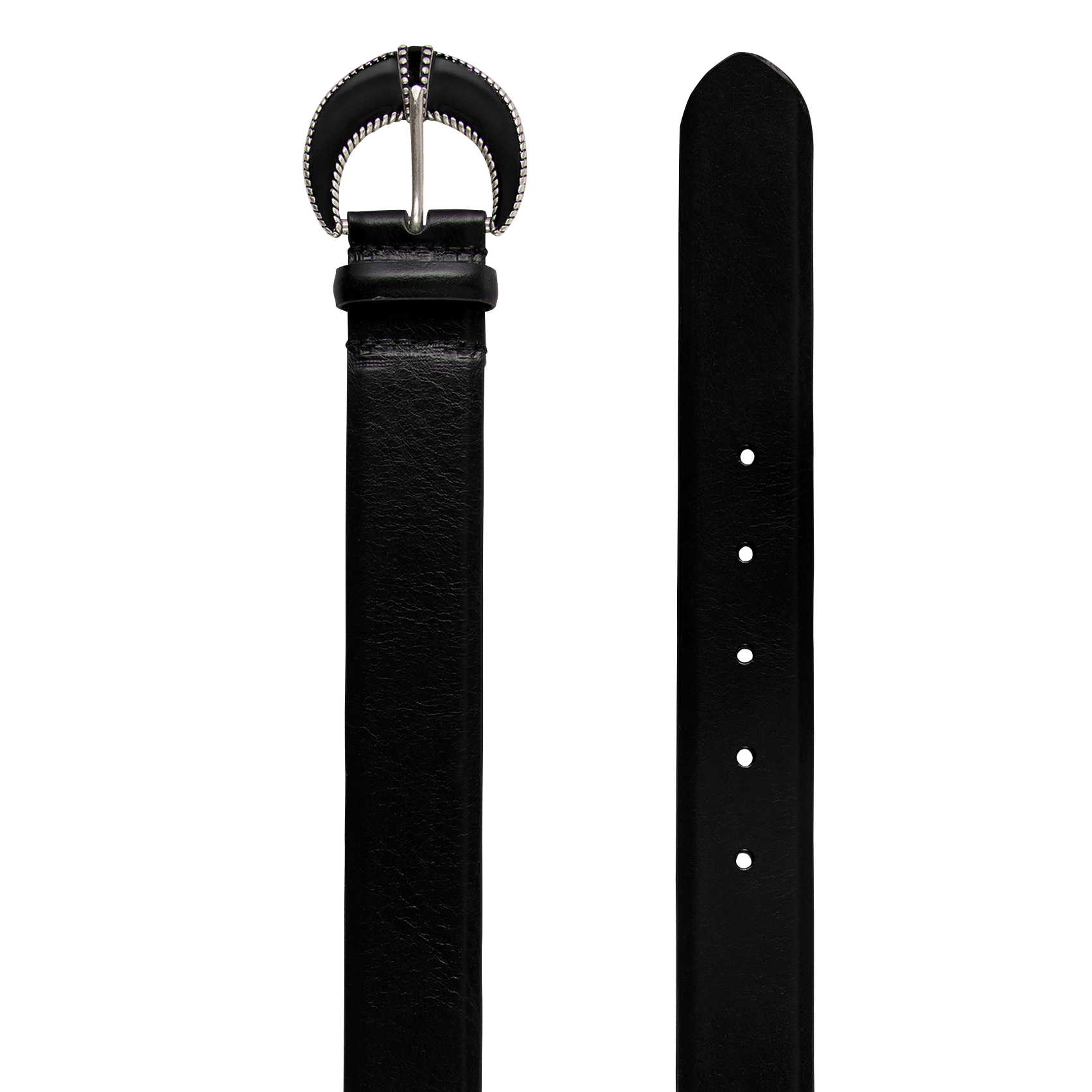 Ceinture à boucle en cuir brendon BA&SH Noir