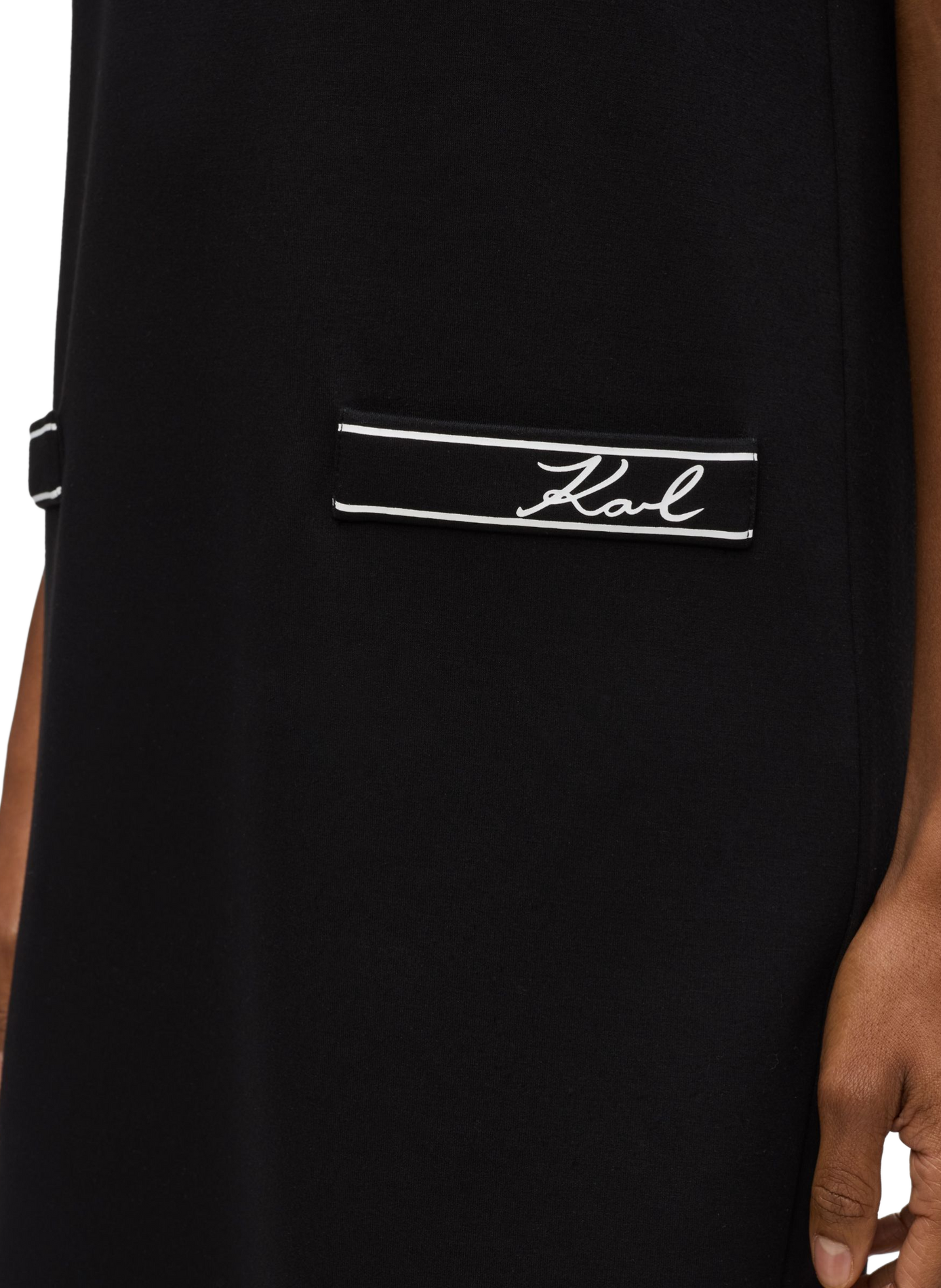 Robe col rond courte KARL LAGERFELD Noir