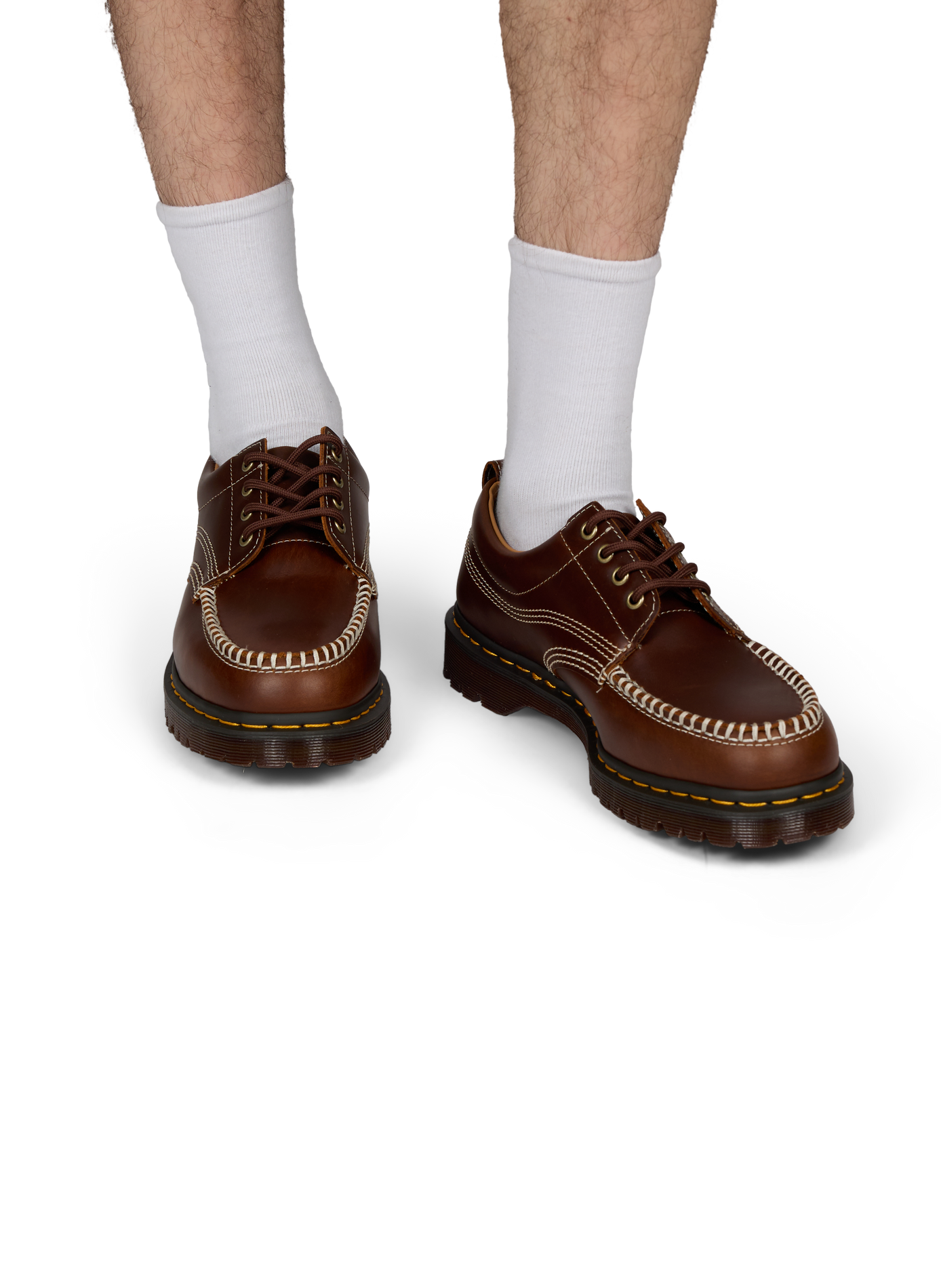 Derbies crantées en cuir  DR. MARTENS Marron