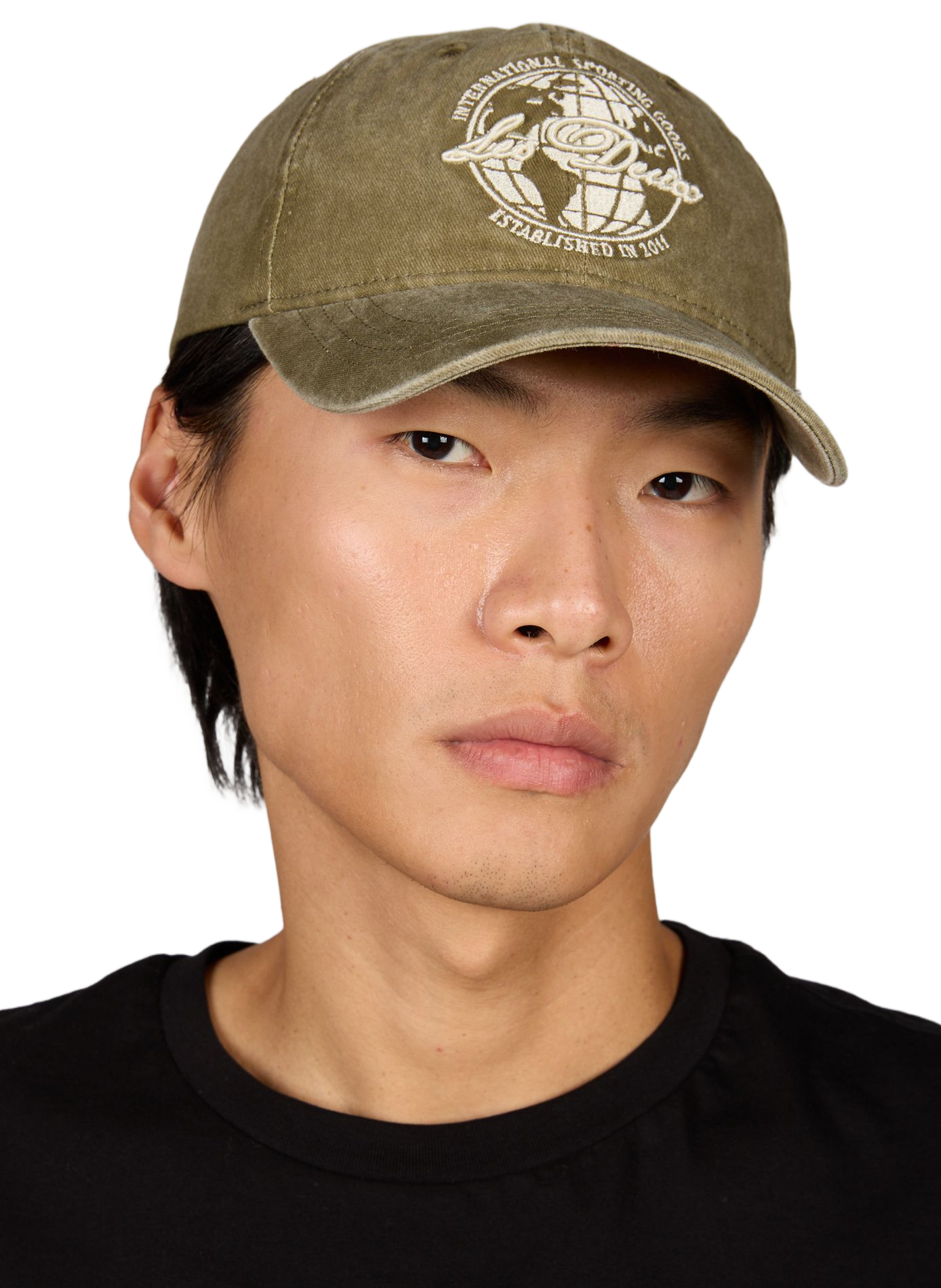 Embroidered cotton baseball cap LES DEUX Brown