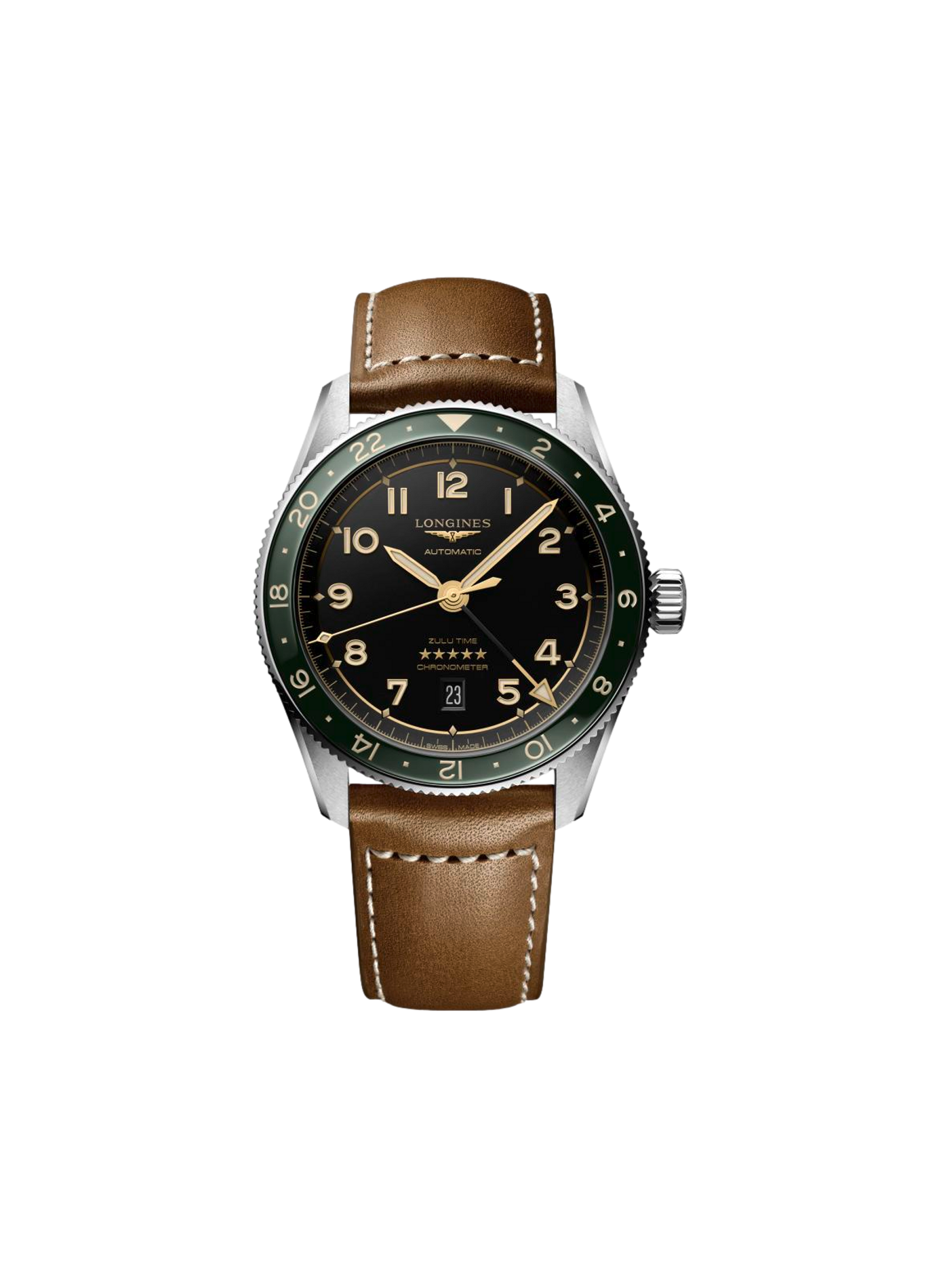 Montre automatique Longines Spirit en cuir