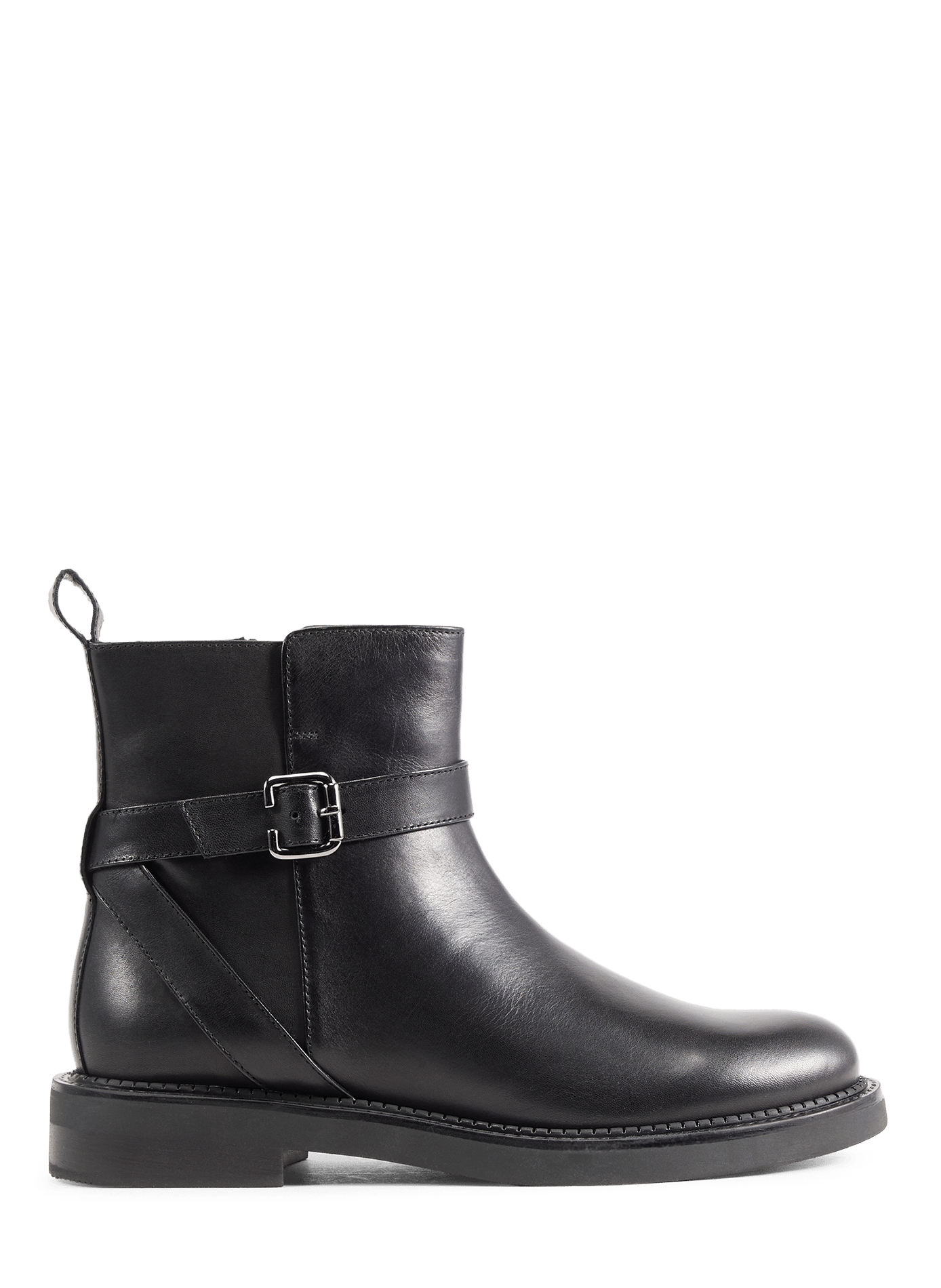 Serilda leather buckle ankle boots GEOX Black