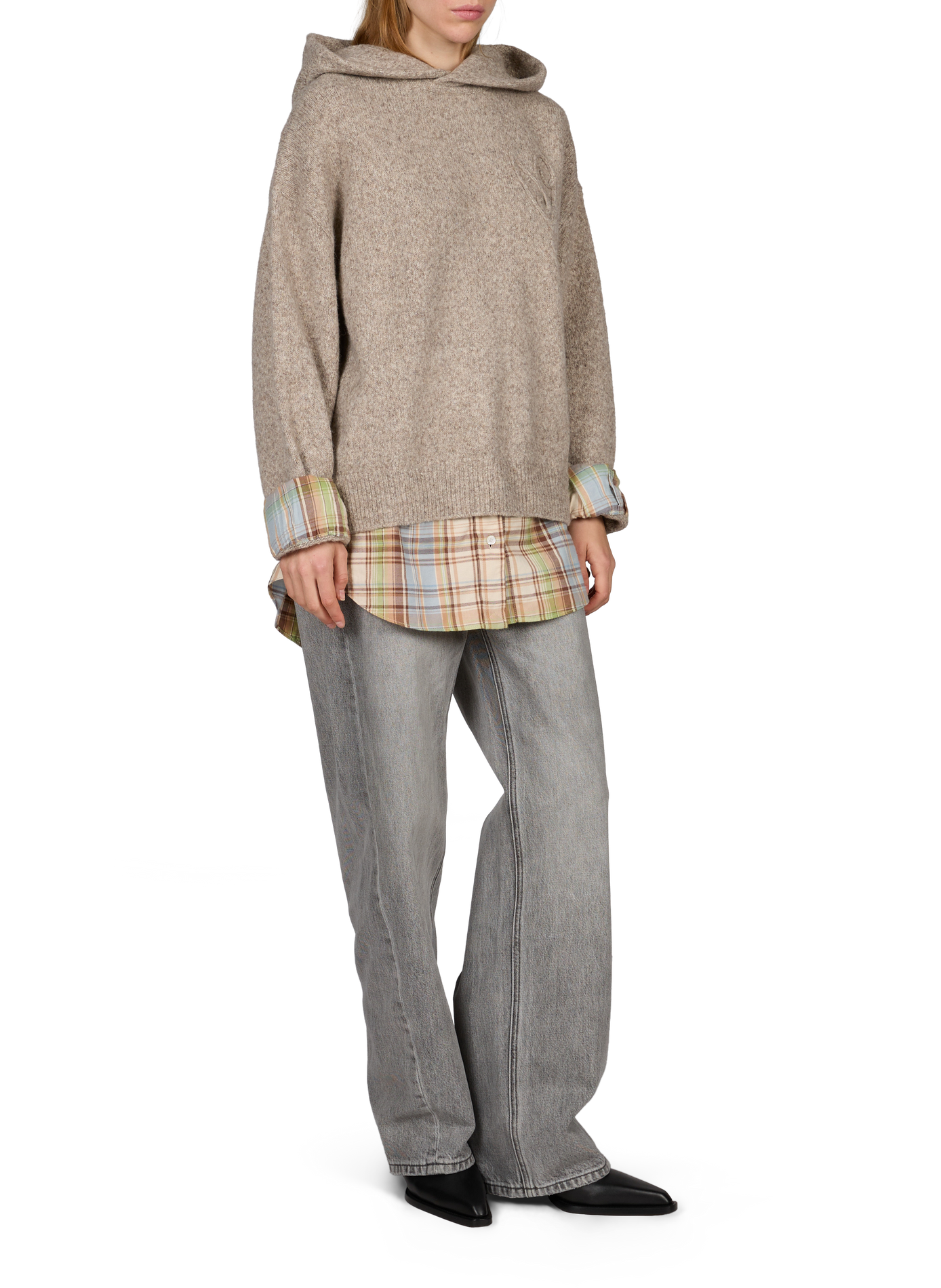 Oversize Kapuzenpullover ACNE STUDIOS Beige