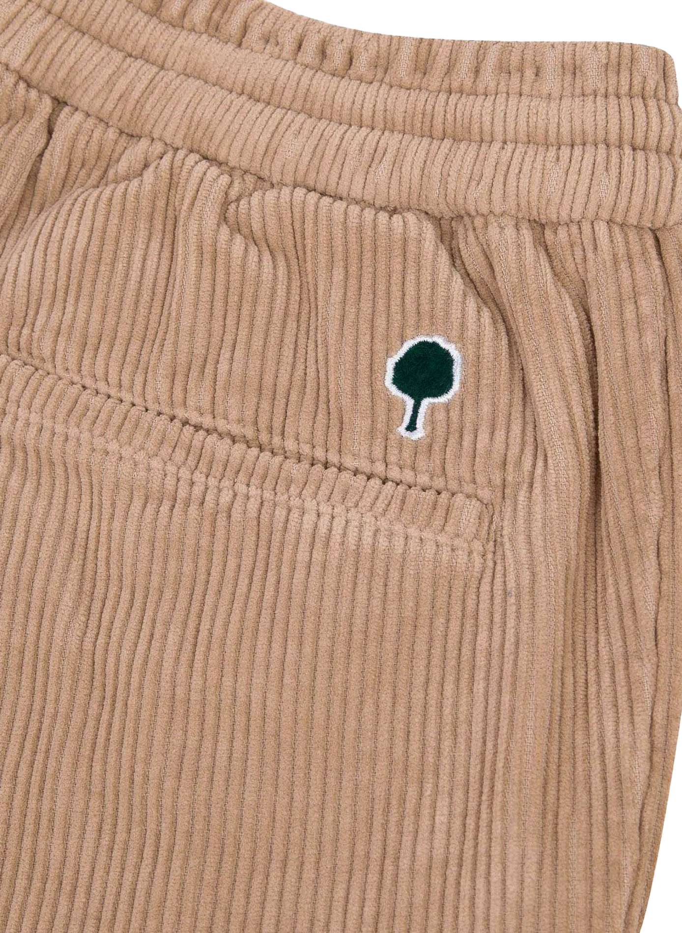 Pantalon droit en velours côtelé FAGUO Beige