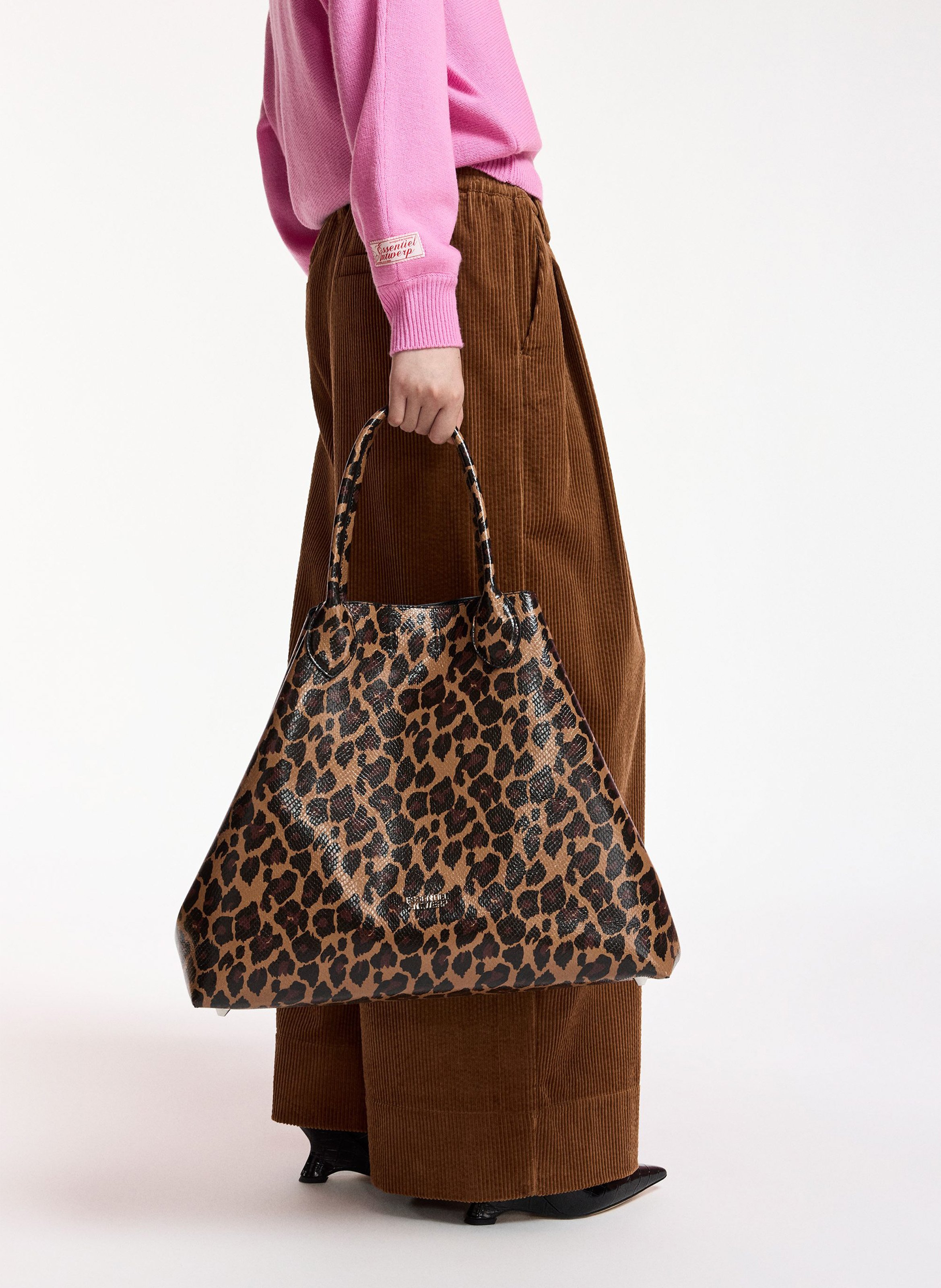Sac cabas à carreaux konstantin ESSENTIEL ANTWERP Noir