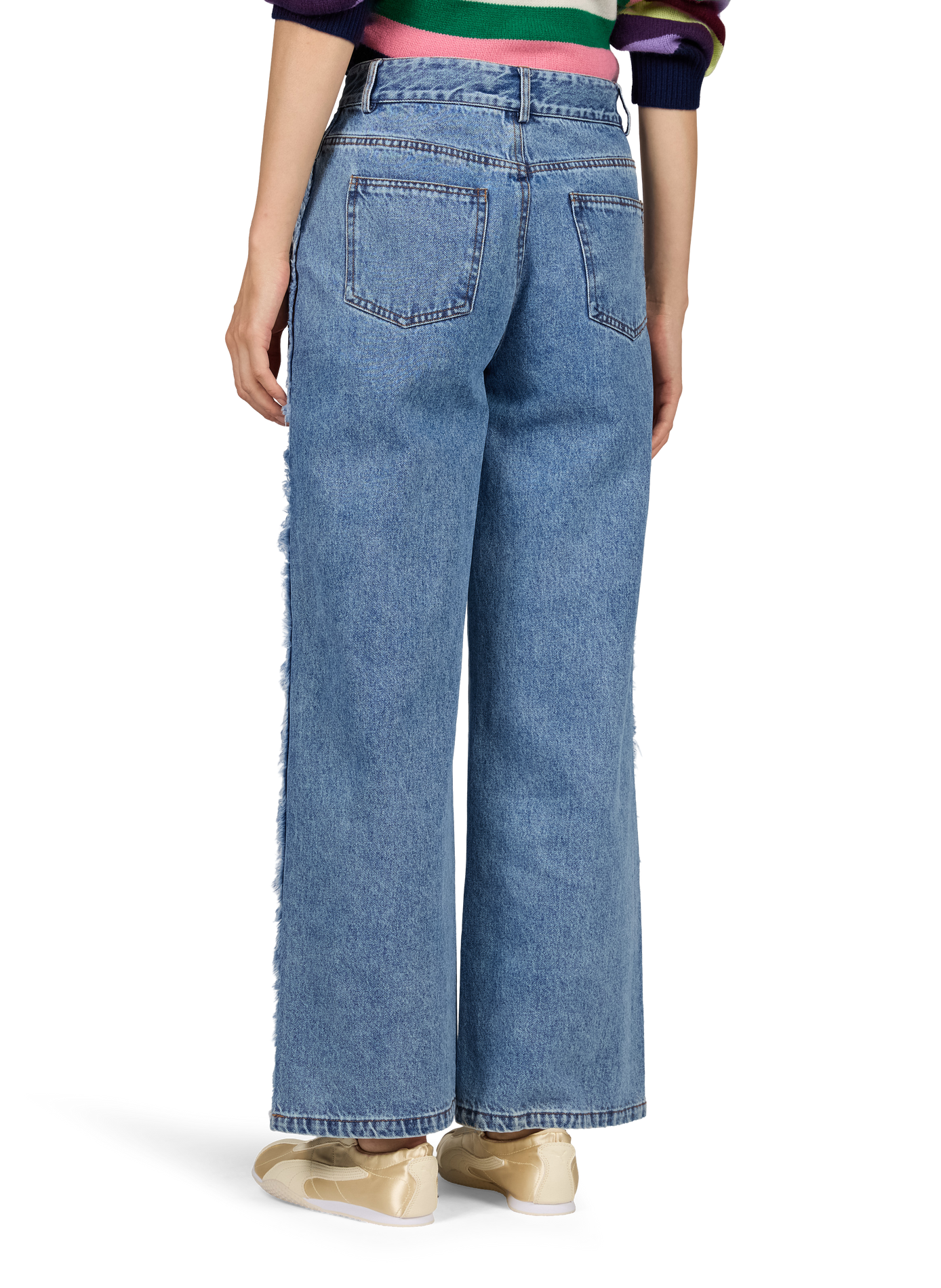 Gerade geschnittene Pins Jeans aus Baumwollmischung LAURE+MAX Blau