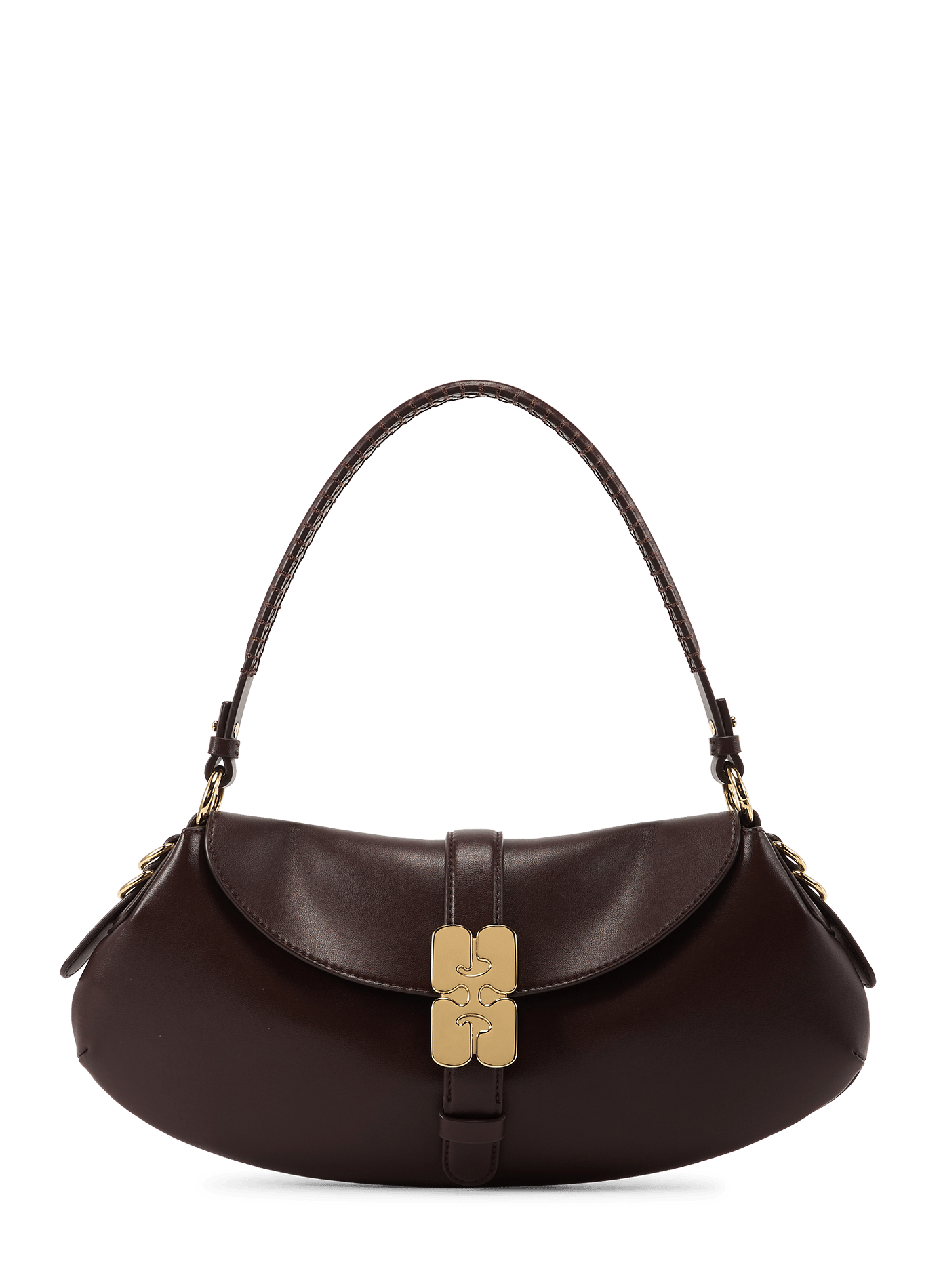 Sac porté épaule GANNI Marron