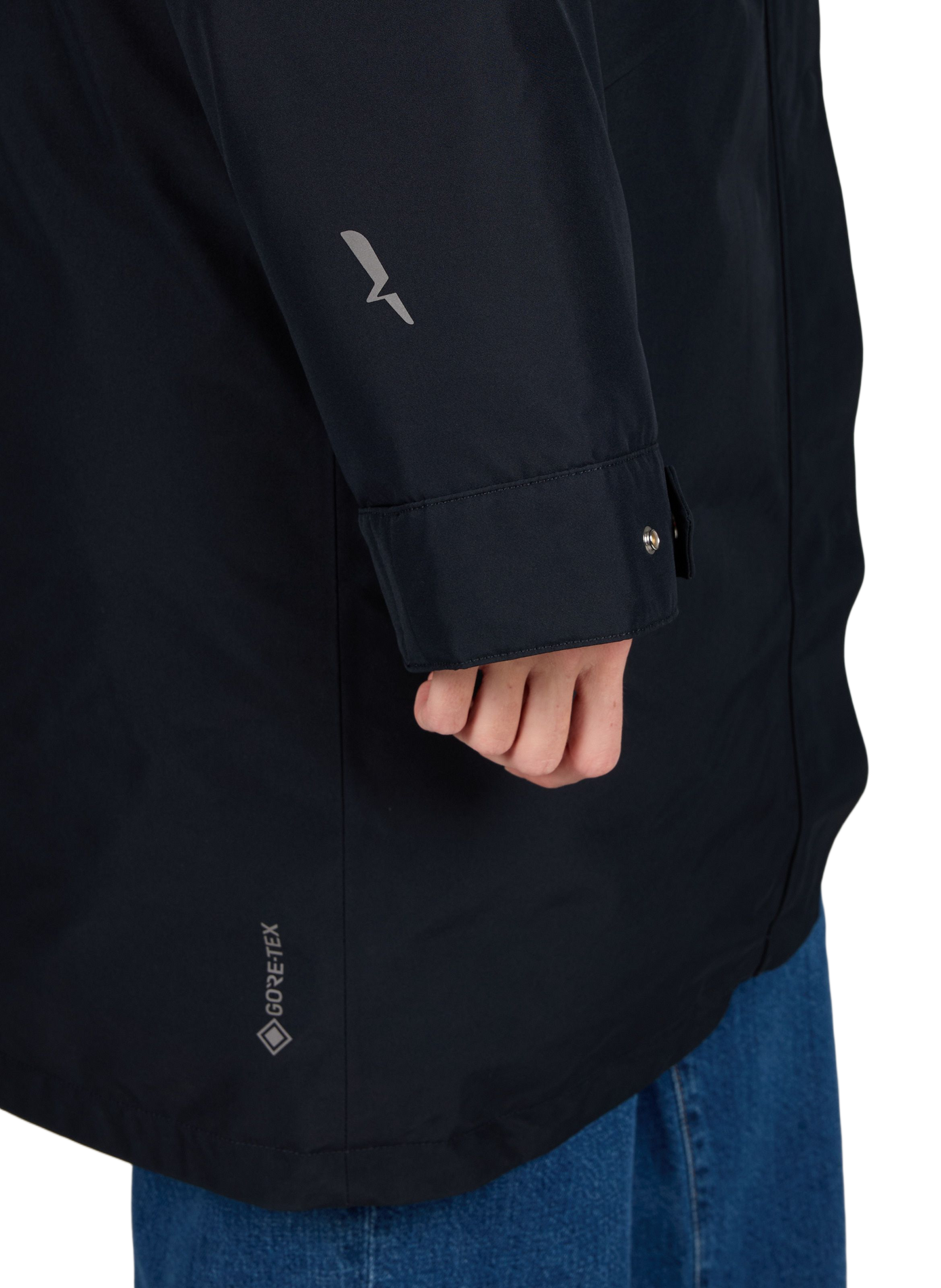 Parka droite col montant à capuche AIGLE Noir