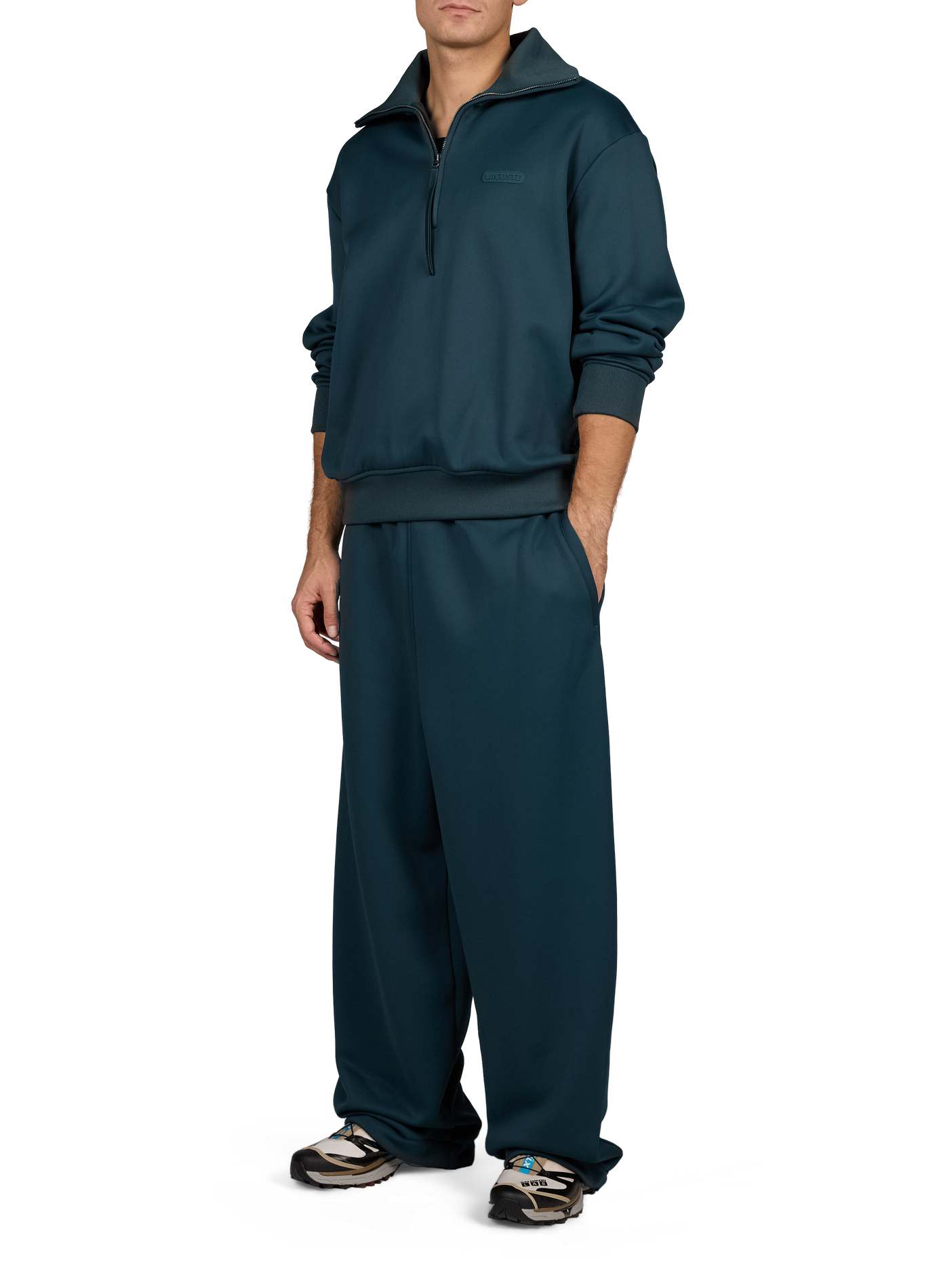 Straight mid-rise Officiel trousers LACOSTE Blue