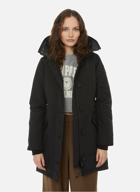 Parka Rossclair mi longue a capuche Noir