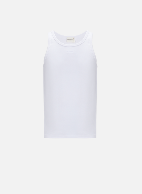 Ribbed tank top WhiteCLOSED 