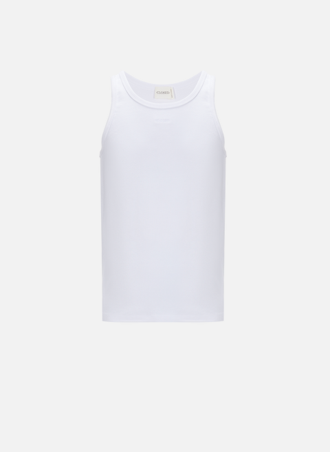 Ribbed tank top WhiteCLOSED 