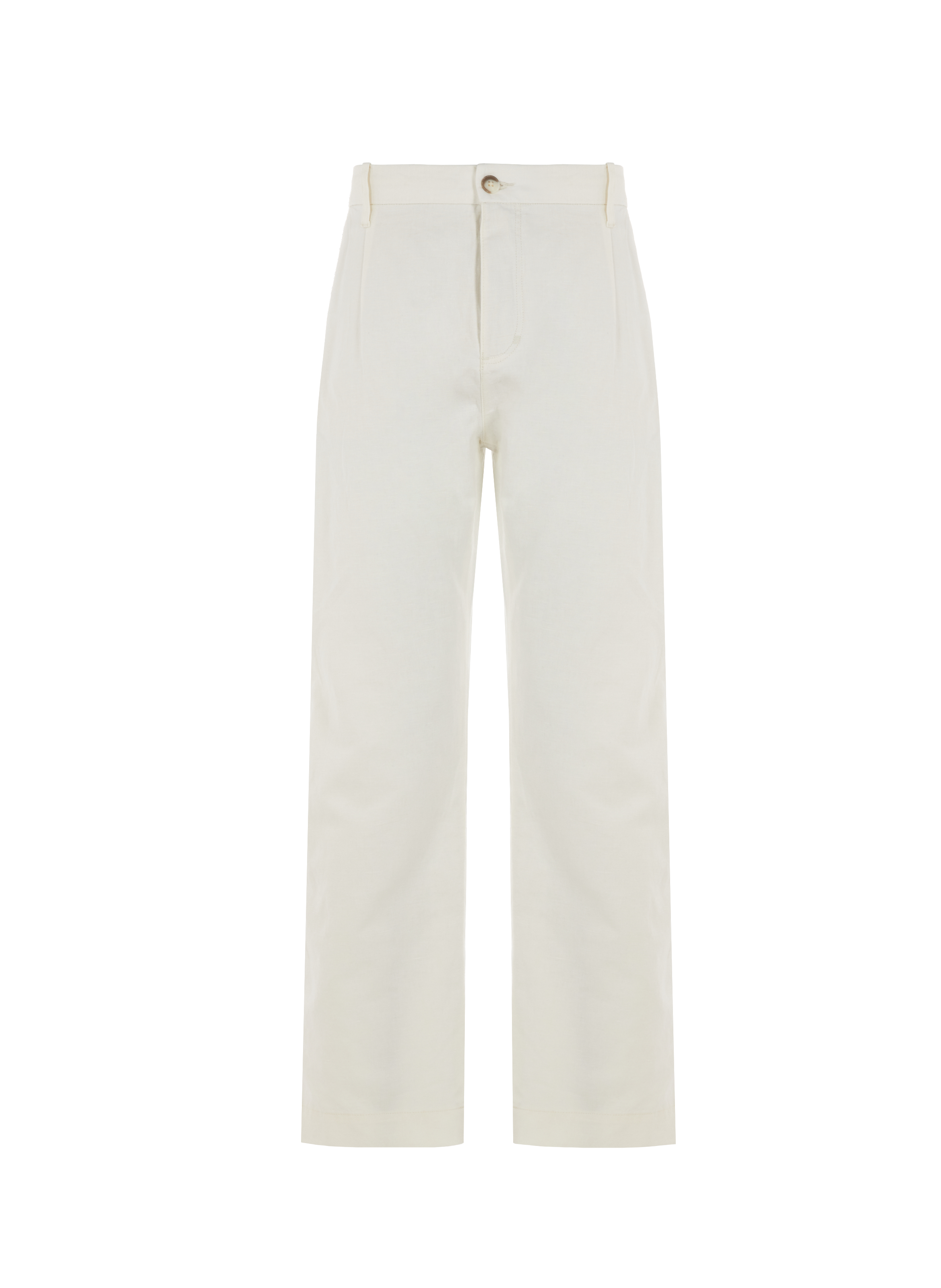 Pantalon en lin et coton  ESPRIT Beige