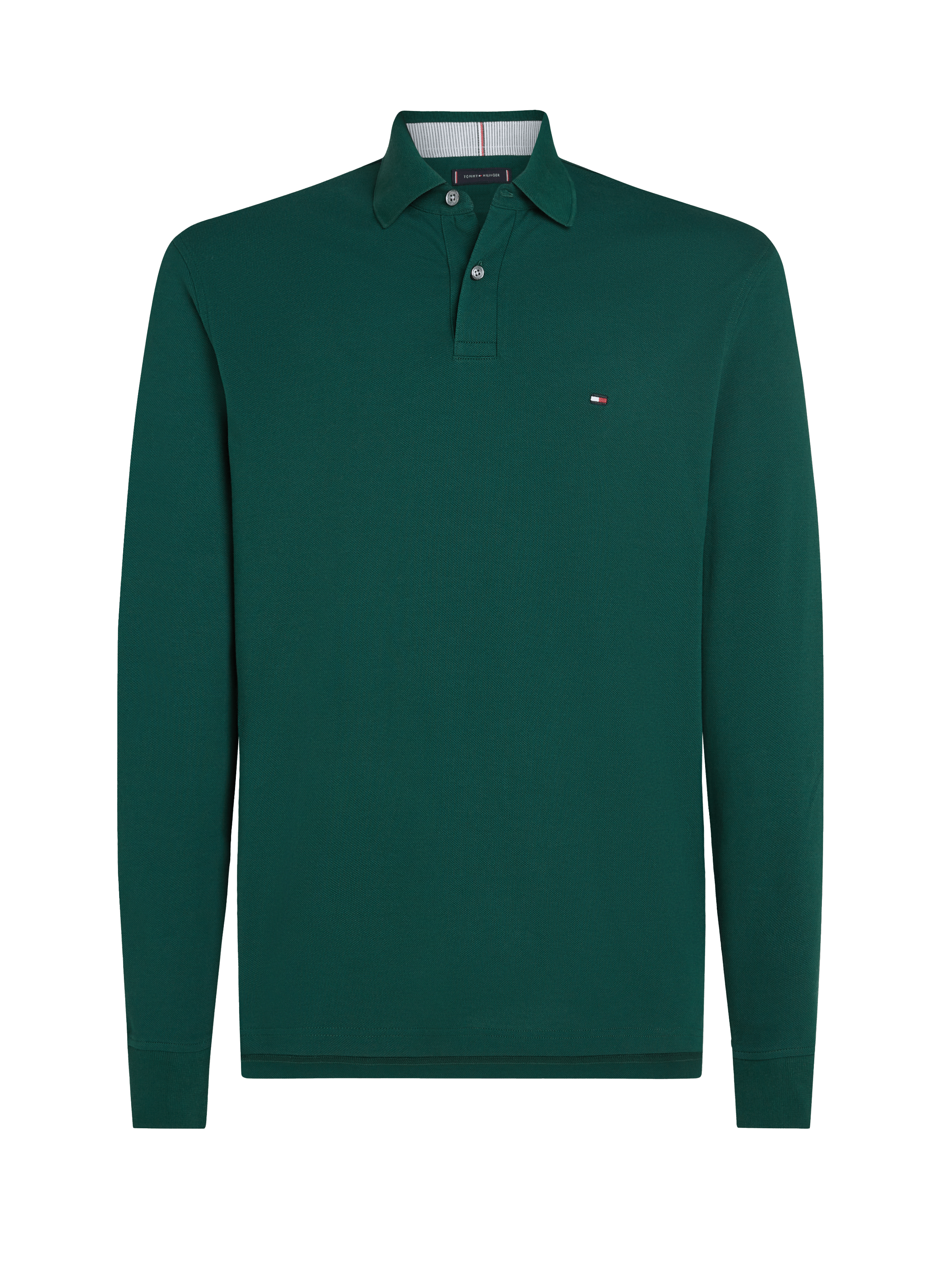Polo manches longues en coton TOMMY HILFIGER Vert