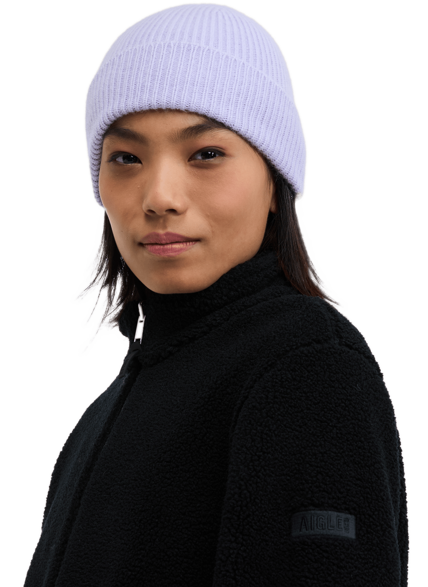 Veste shearling col montant AIGLE Noir