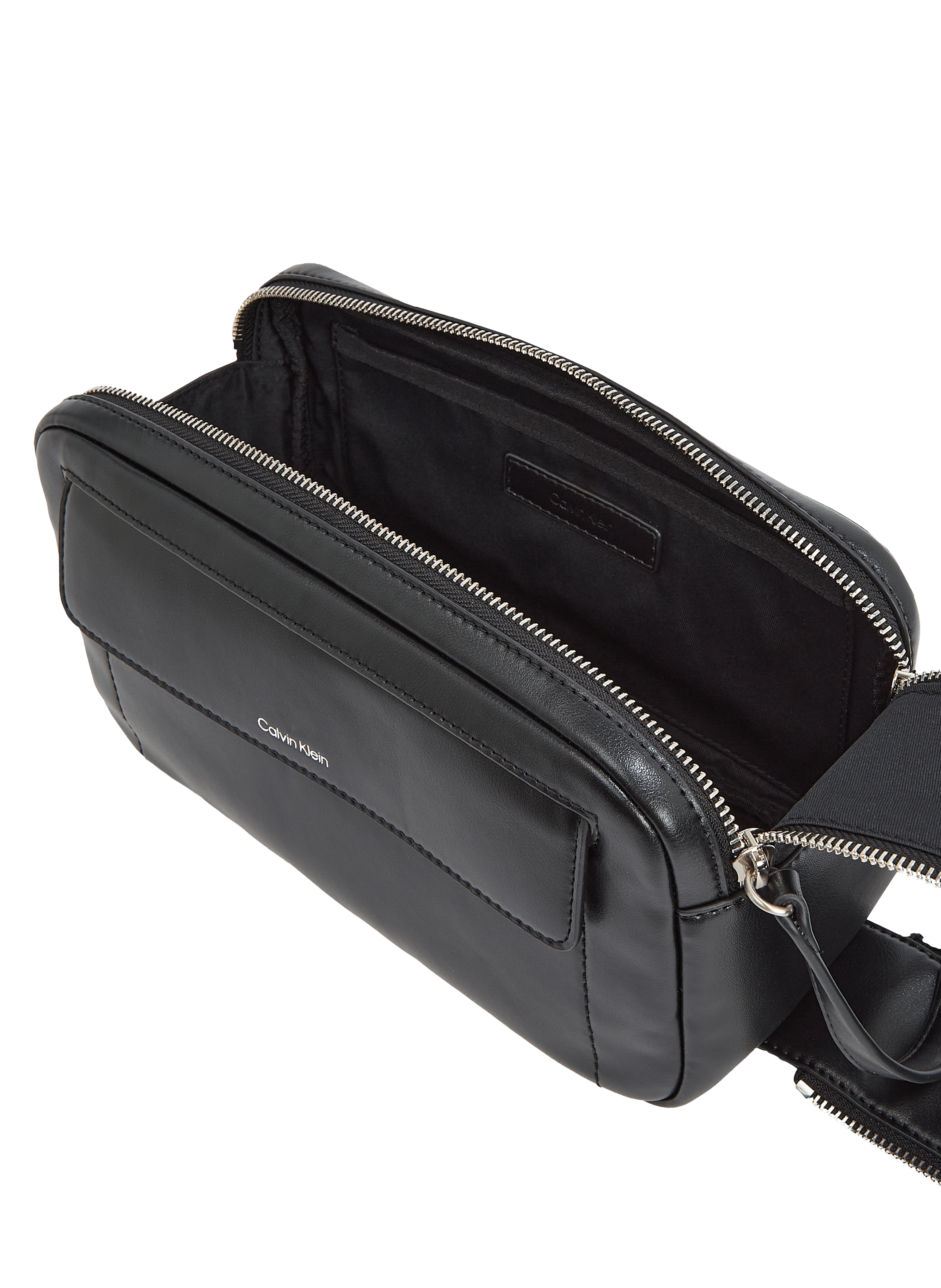 Faux leather toiletry bag CALVIN KLEIN Black