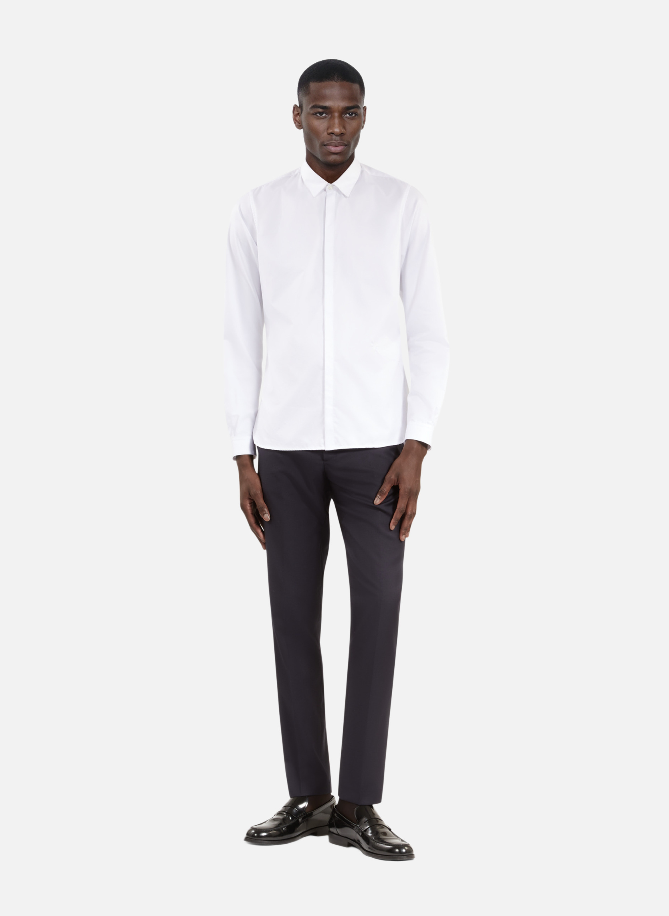 Chemise en coton col classique THE KOOPLES Blanc