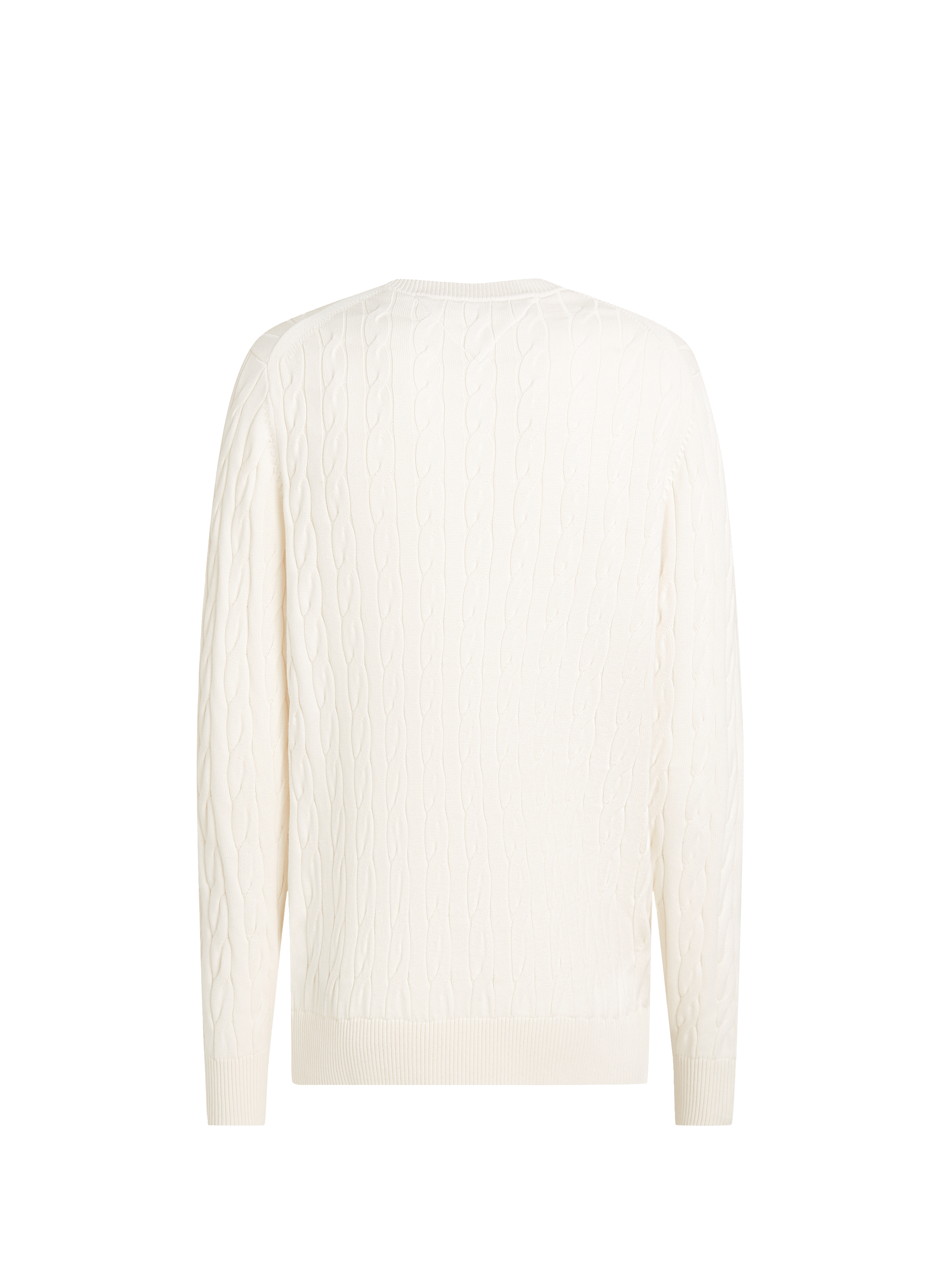 Pull en maille torsadée en coton TOMMY HILFIGER Beige