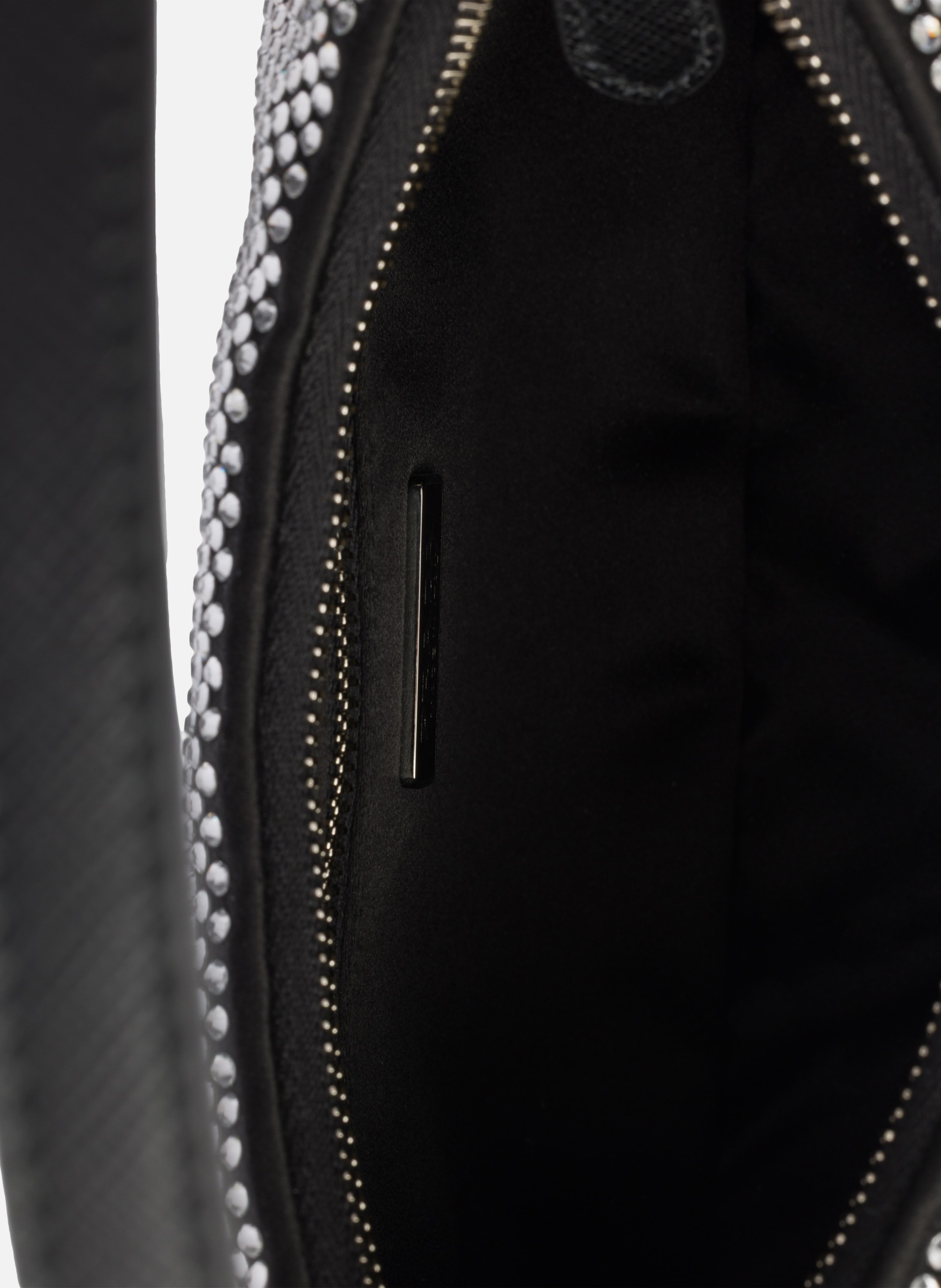 Mini sac prada re-edition 2005 en satin à cristaux PRADA Argent