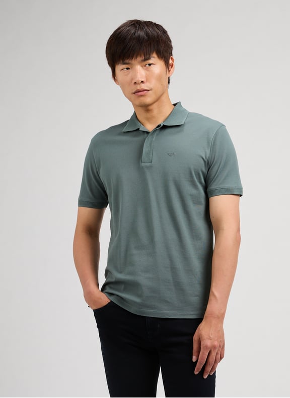 Polo manches courtes en coton Vert by EMPORIO ARMANI EMPORIO ARMANI Polo manches courtes en coton Vert