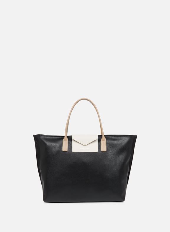 Grand sac cabas main - maya kba Noir by LANCASTER LANCASTER Grand sac cabas main - maya kba Noir