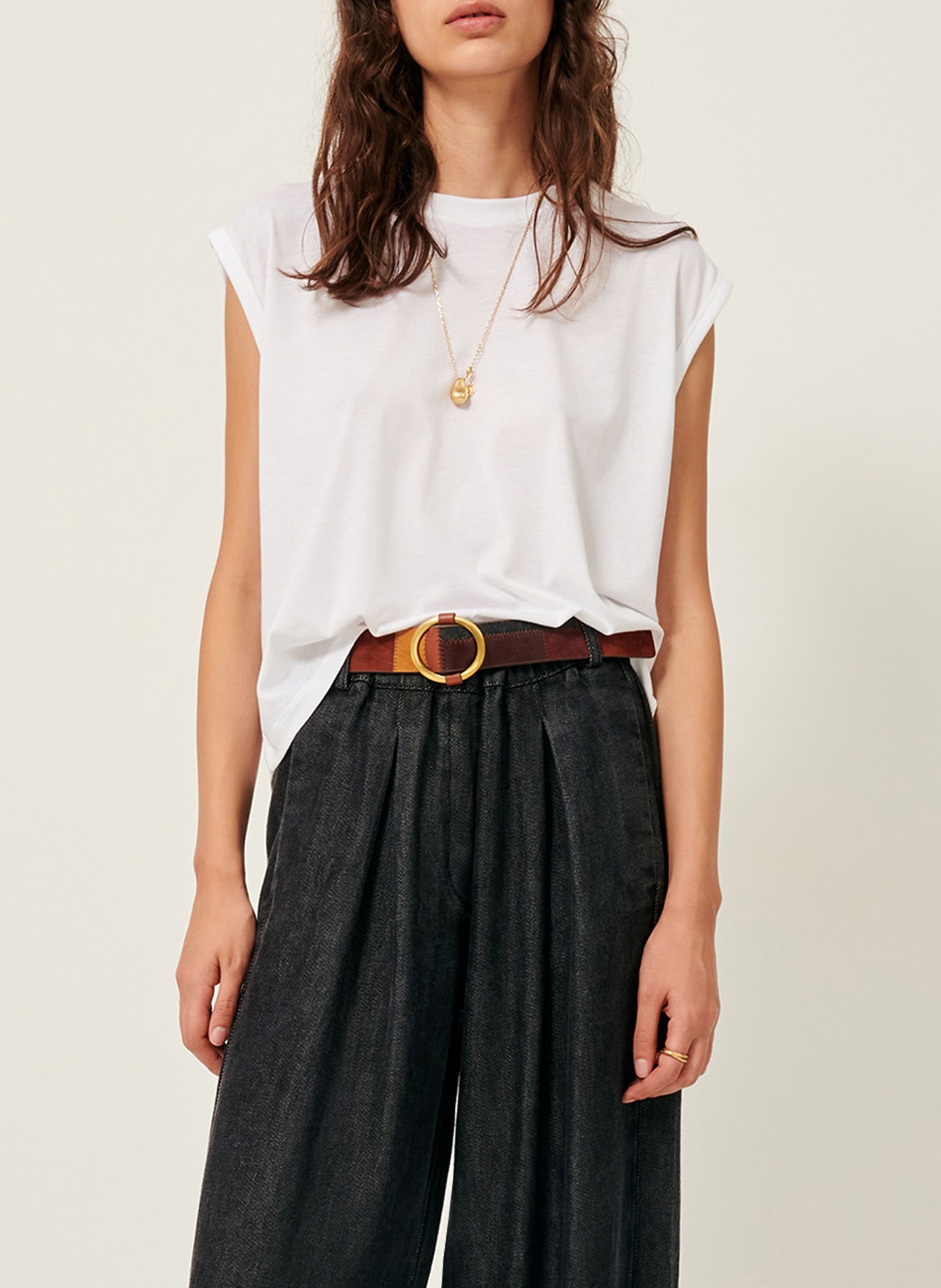 Tee-shirt ample col rond deedoo SESSUN Blanc