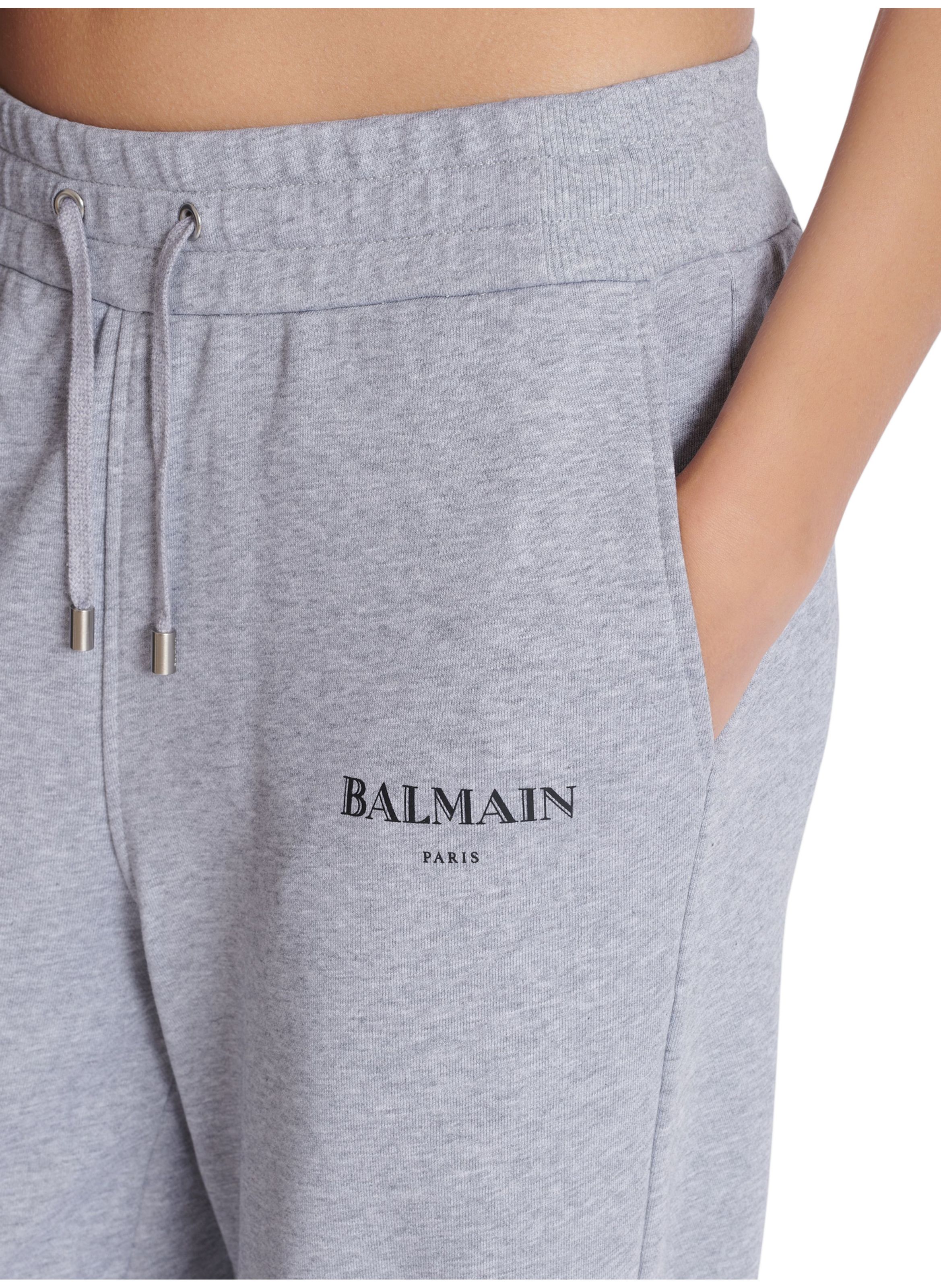 Pantalon sportswear en jersey BALMAIN Gris