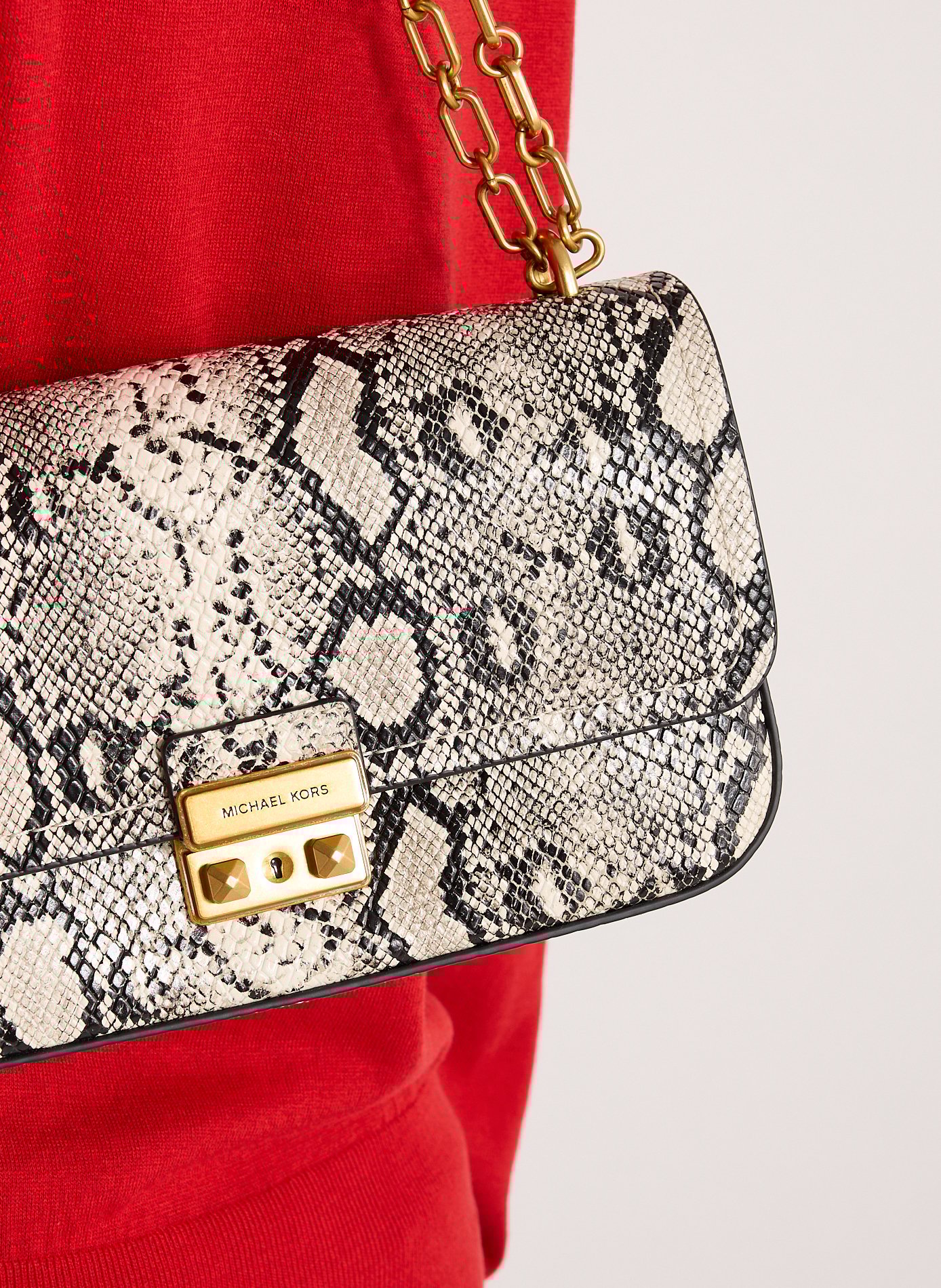 Cleo leather handbag MICHAEL KORS Grey