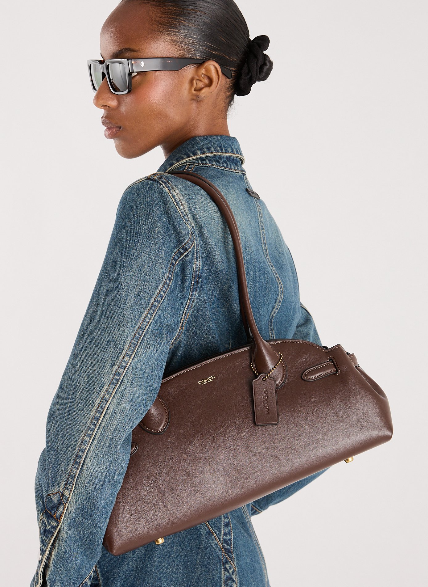 Sac à main Empire 34 COACH Marron