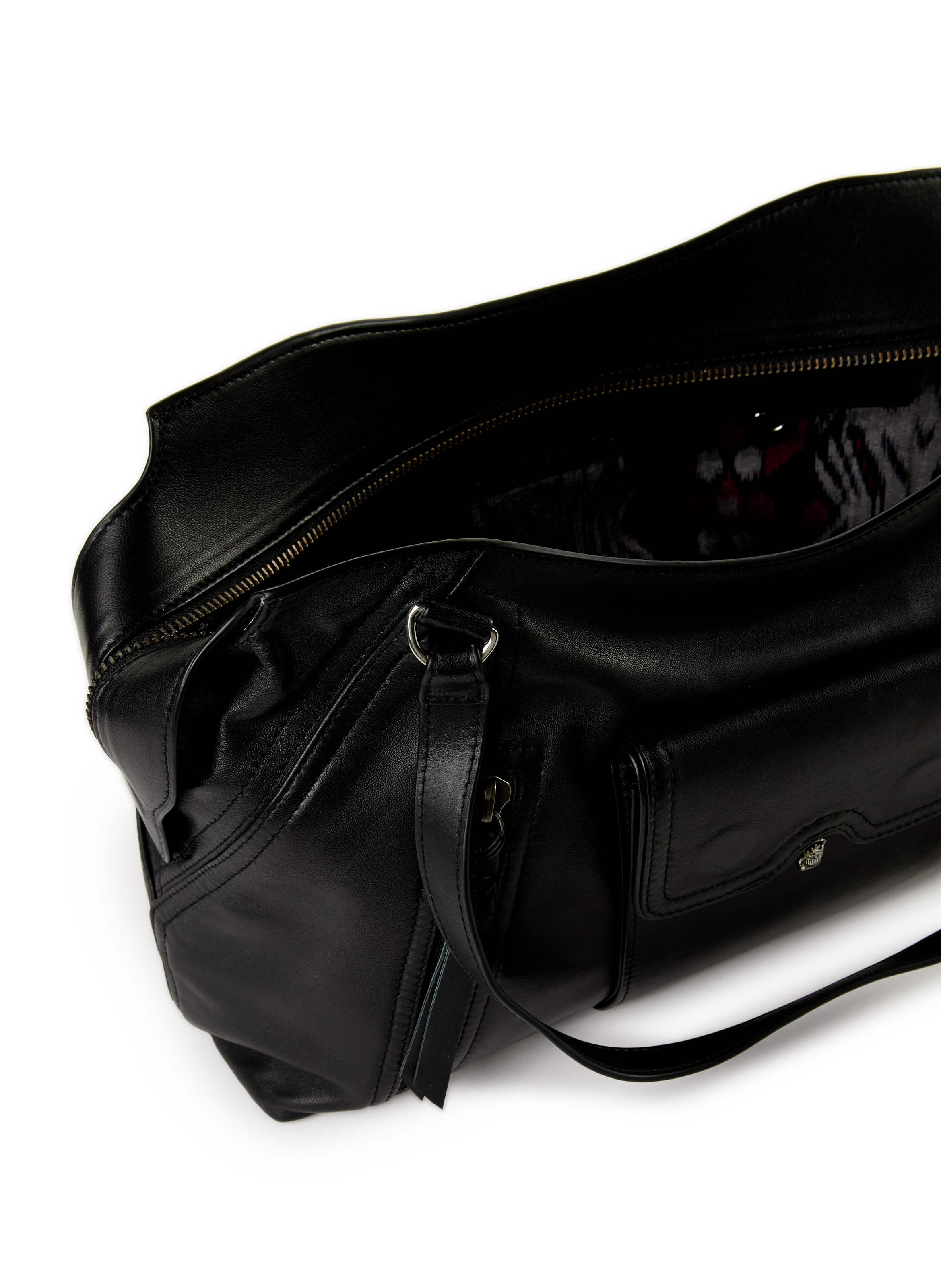 Sac à man Juno en cuir CLARIS VIROT Noir