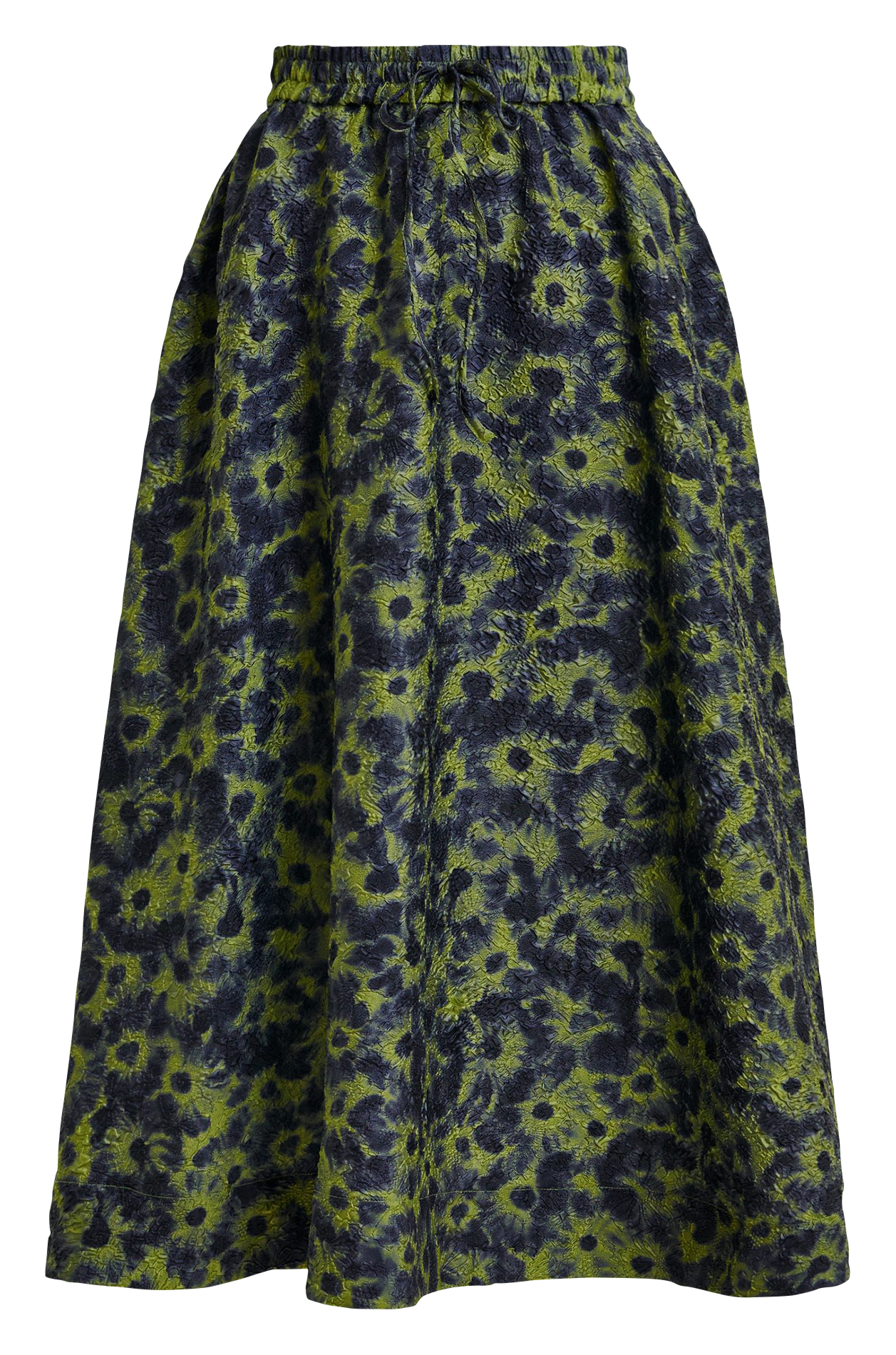 Jupe midi évasée en maille jacquard isebel ESSENTIEL ANTWERP Vert