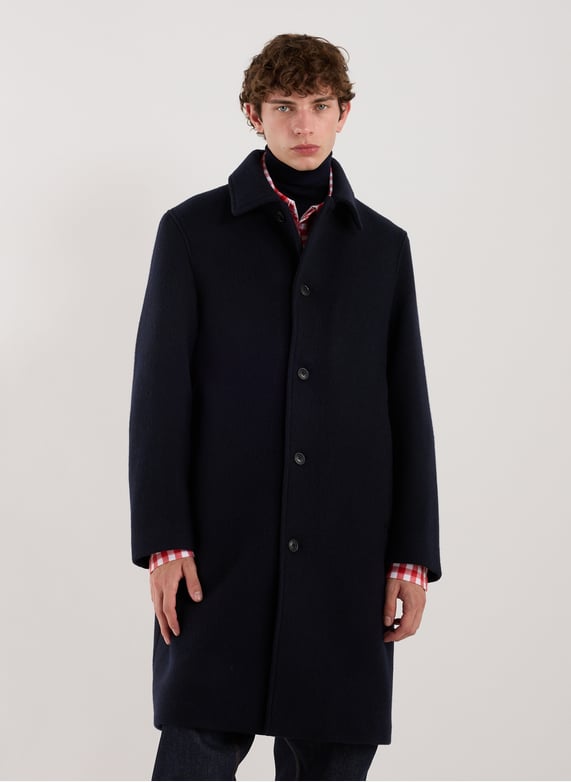 Manteau col classique en laine mélangée | Bleu by CLOSED Manteau col classique en laine mélangée Bleu