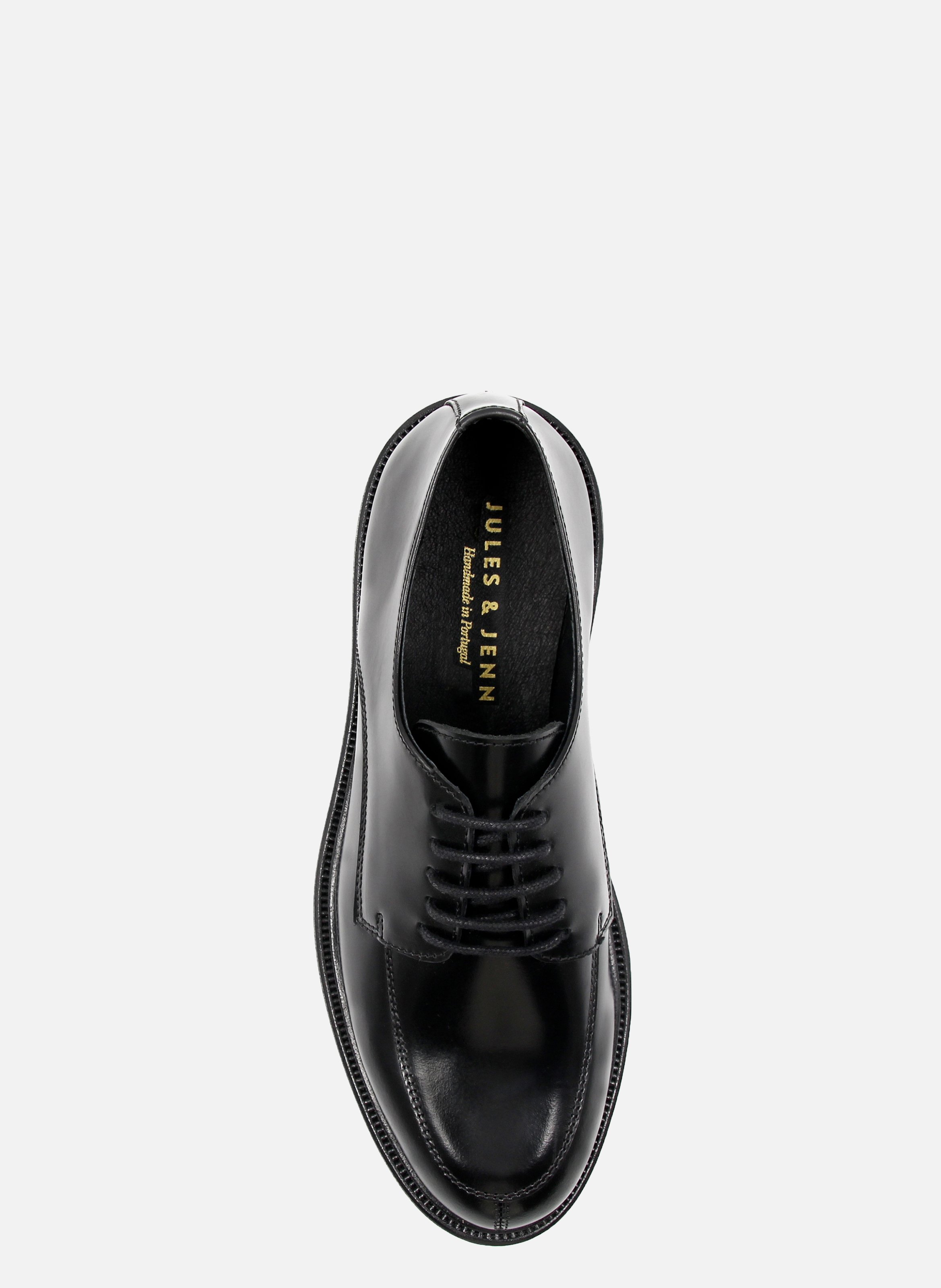 Derbies cuir brillant JULES & JENN Noir