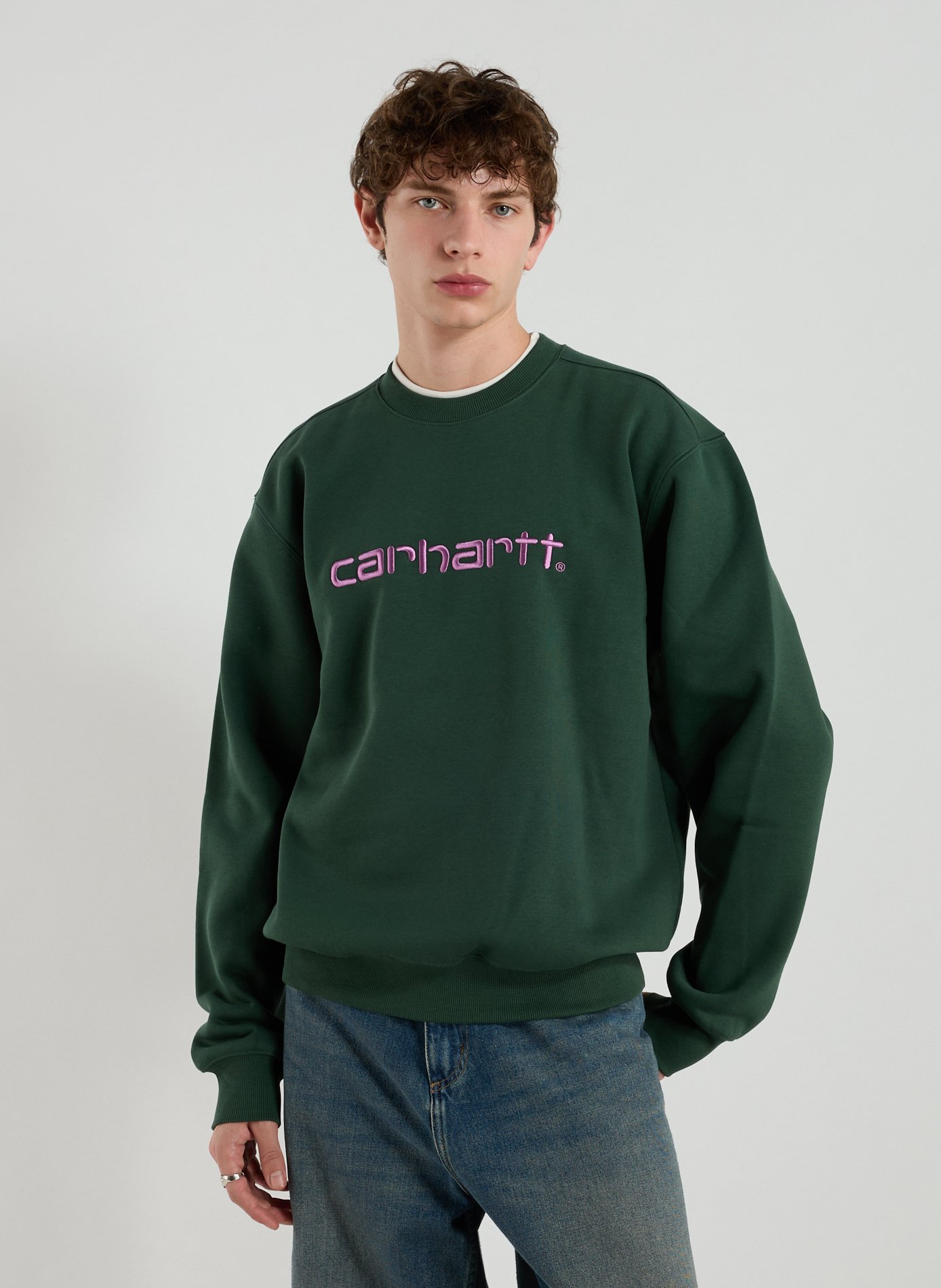 CARHARTT WIP Oversized logo sweatshirt Green