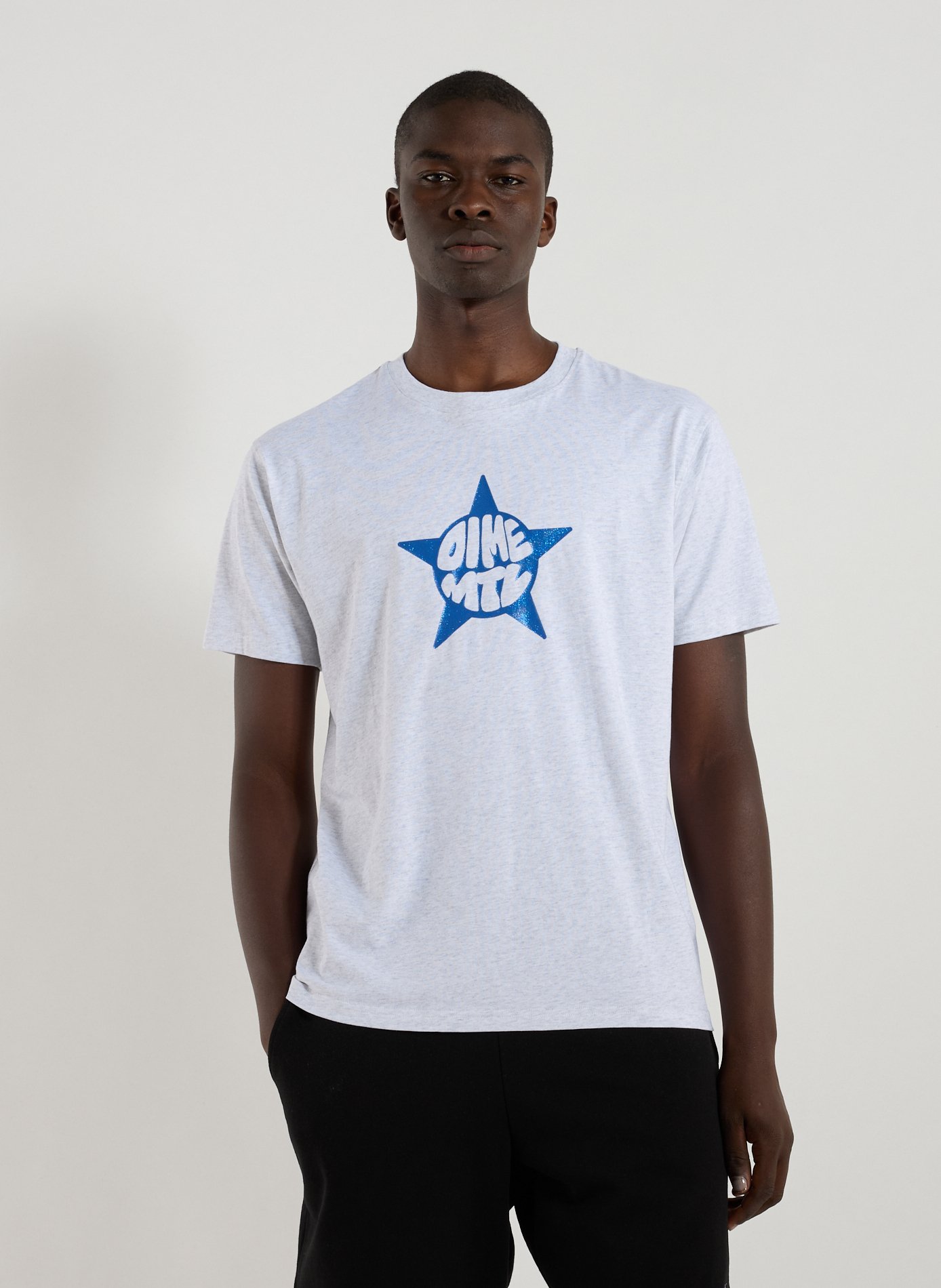 DIME T-shirt Star Ash en coton Gris