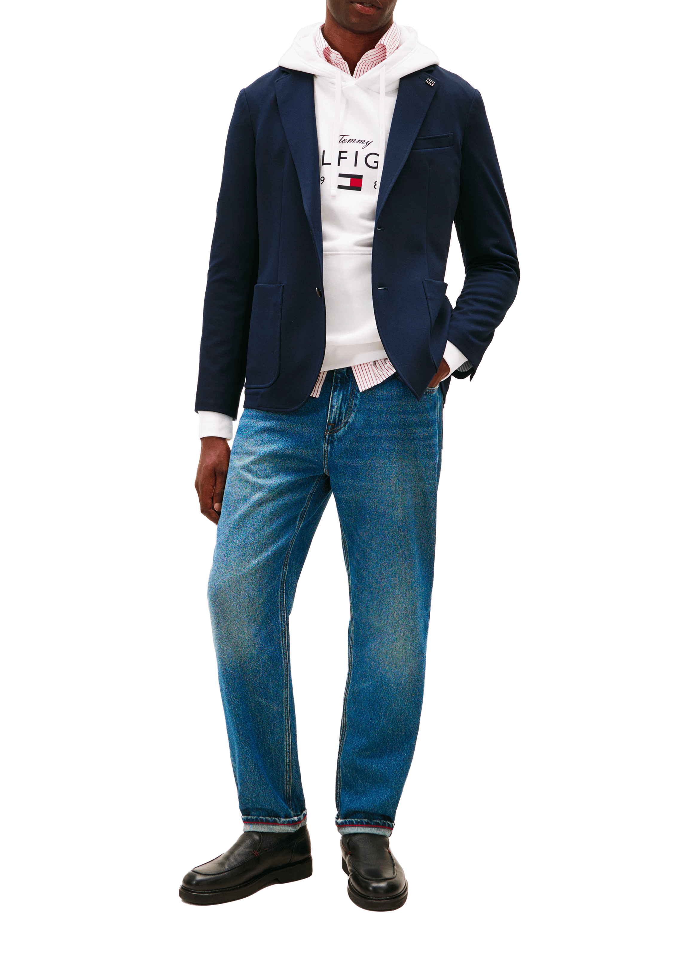 Blazer coupe droite TOMMY HILFIGER Bleu