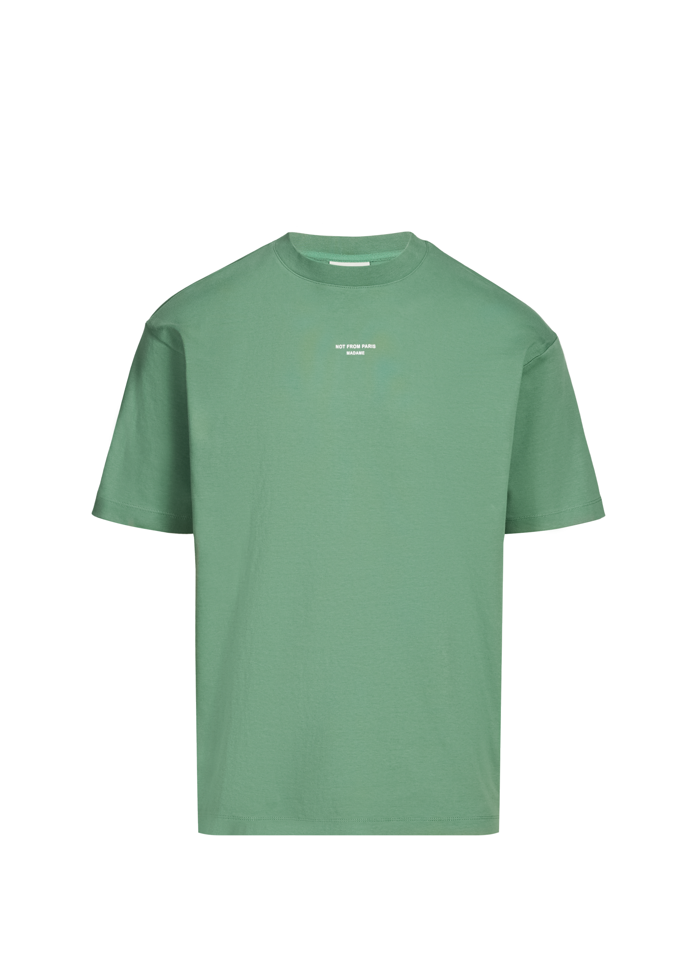 DROLE DE MONSIEUR T-shirt with Cotton Slogan Green