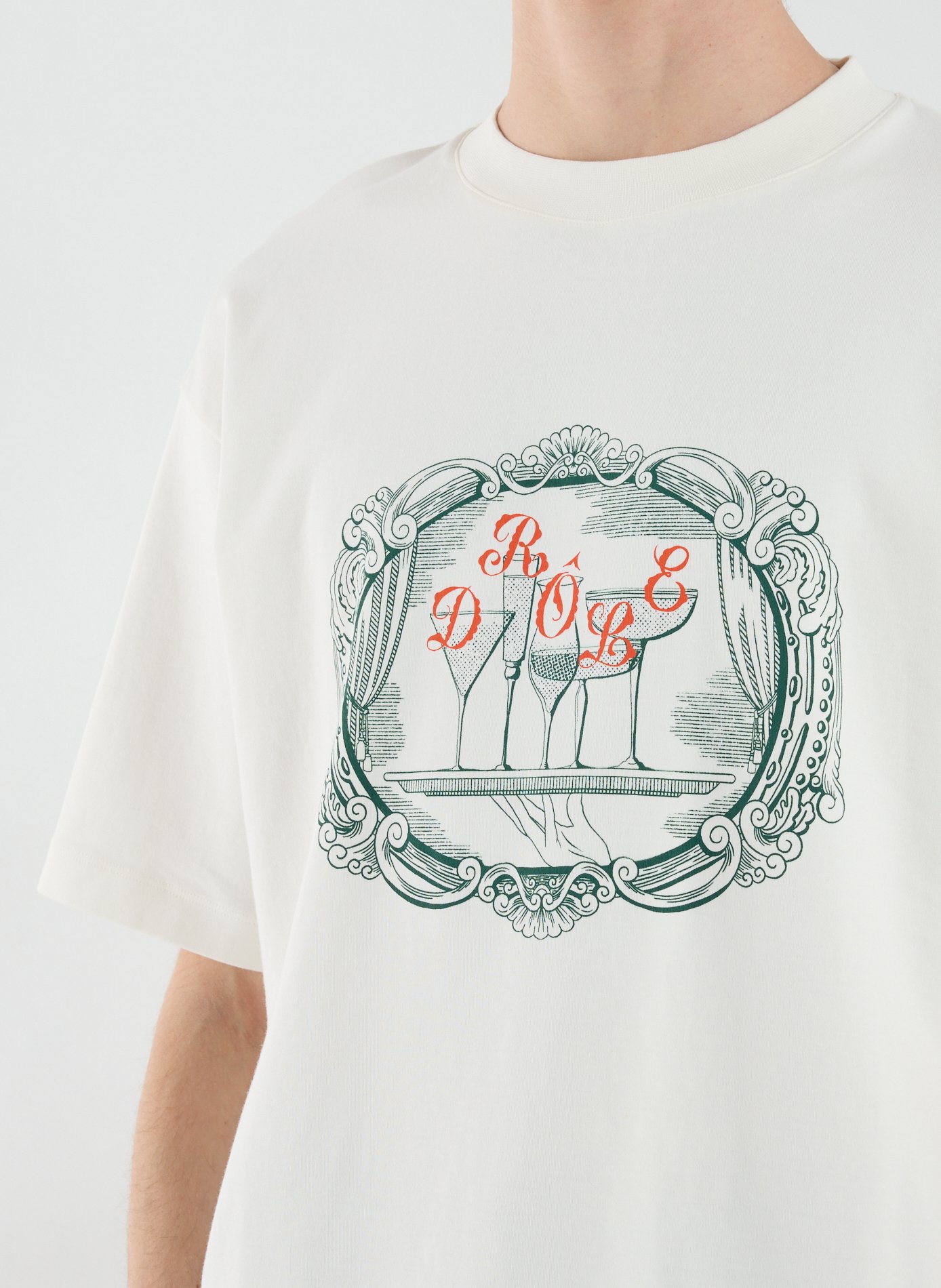 T-Shirt ample sérigraphié en coton DROLE DE MONSIEUR Beige