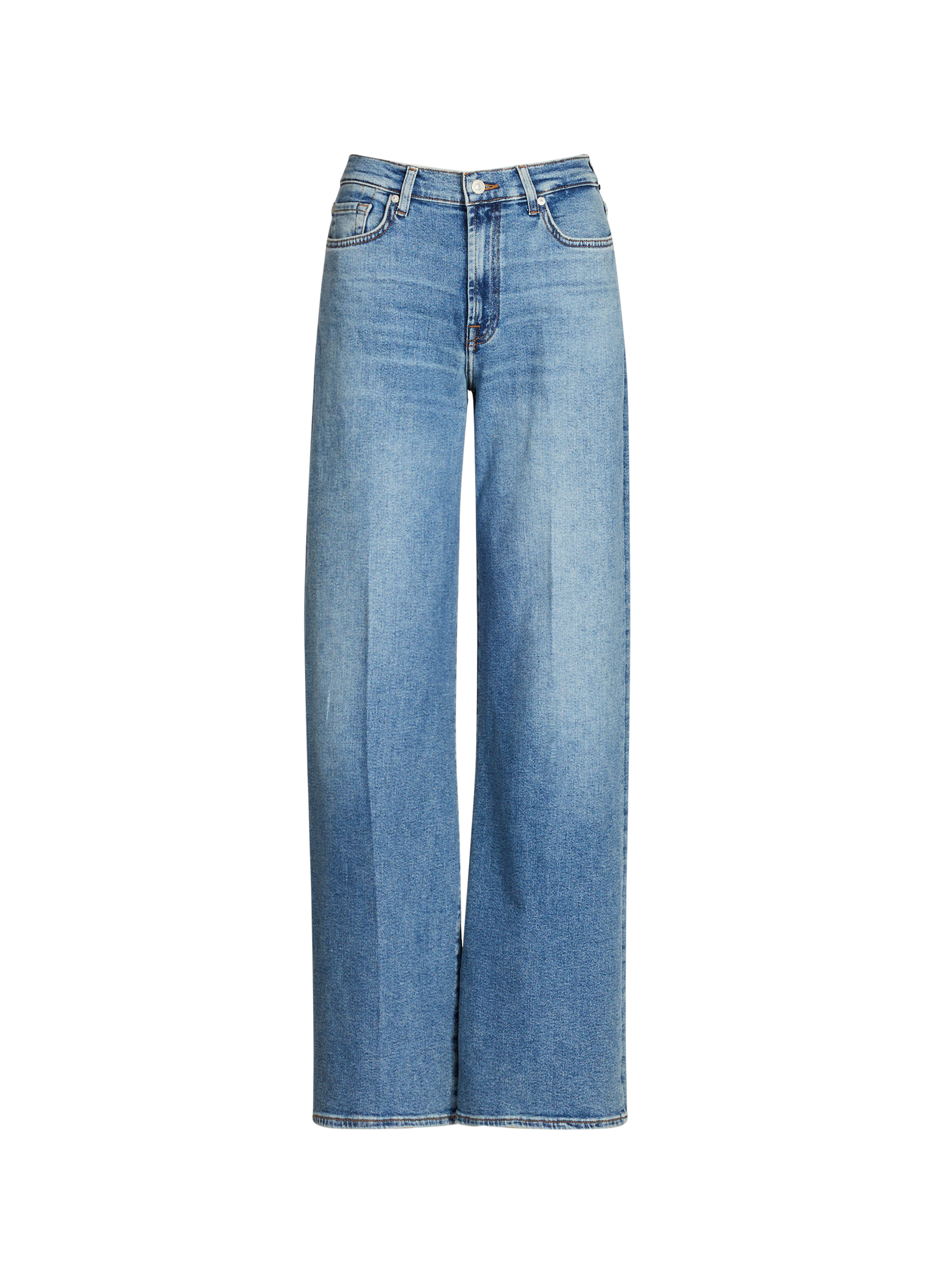 7 FOR ALL MANKIND Jean boot-cut Lotta en coton mélangé Bleu