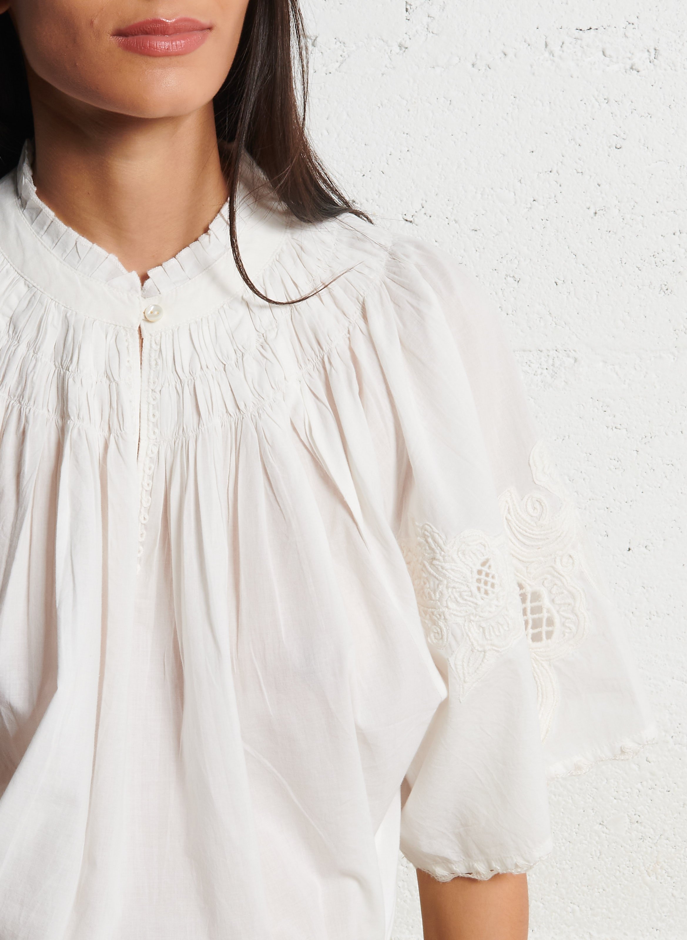 Top oversize en coton sacha MAISON 123 Blanc
