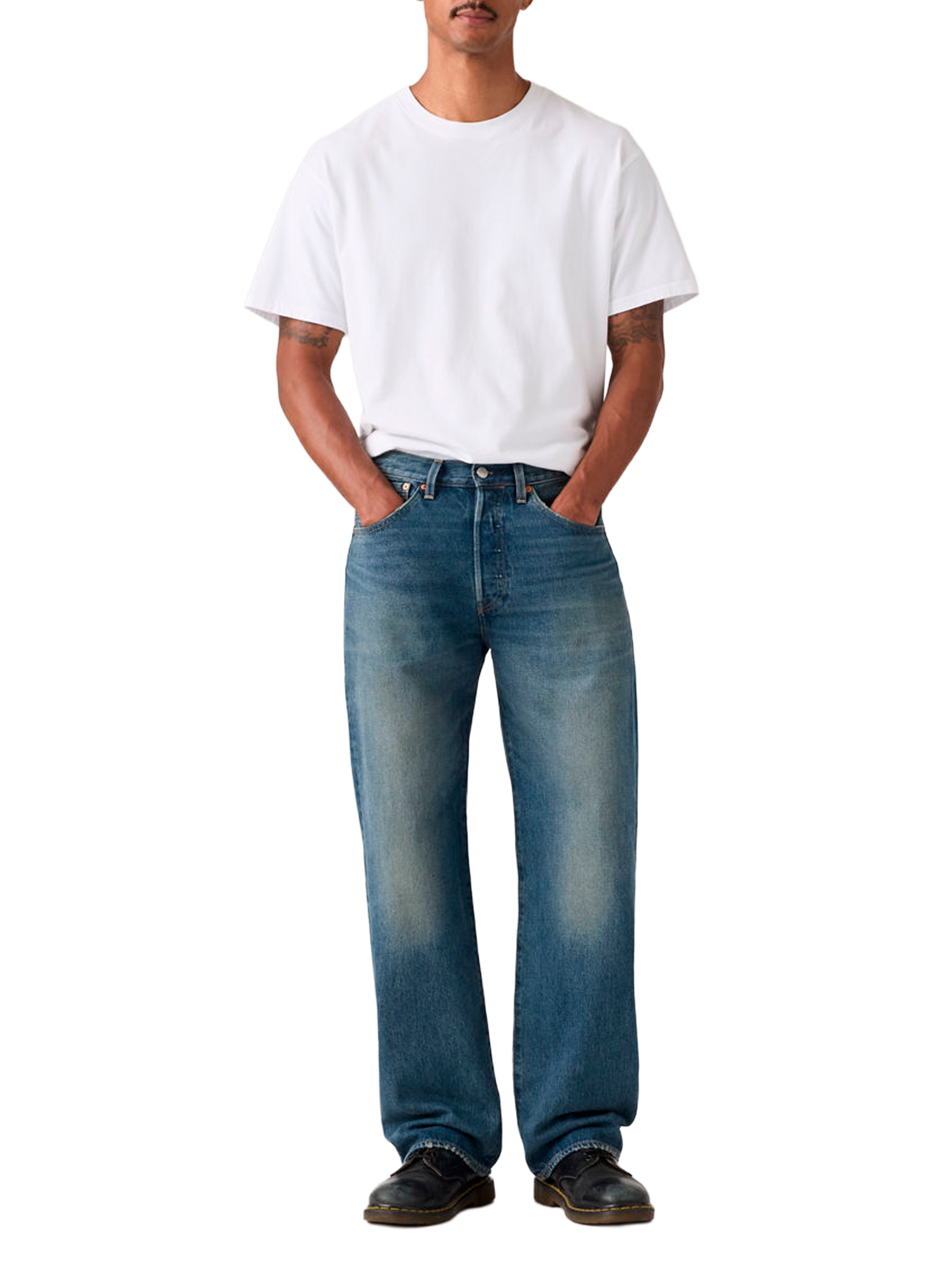 501 straight leg jeans in cotton LEVI'S Blue