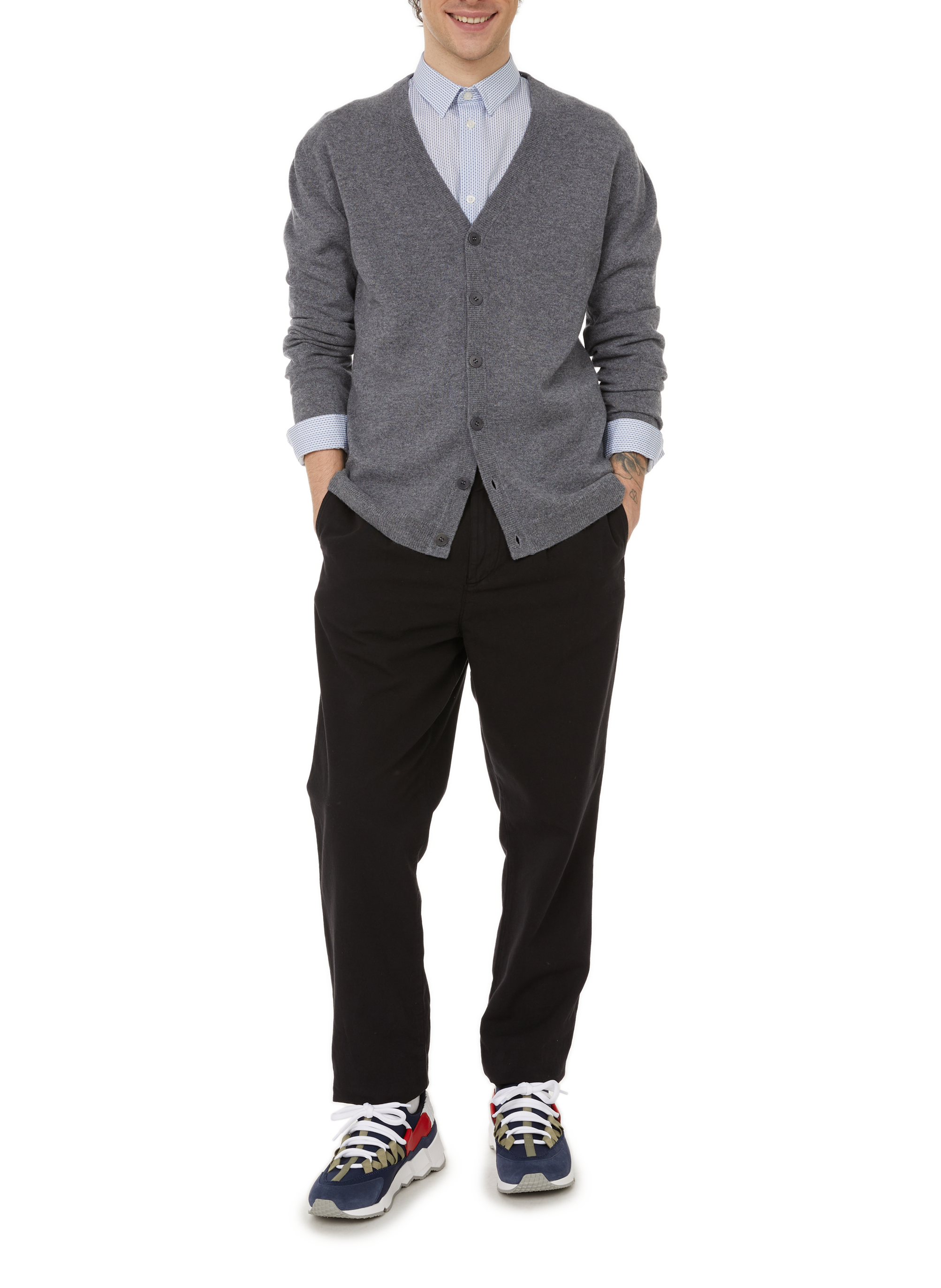 Gilet en cachemire AU PRINTEMPS PARIS Gris