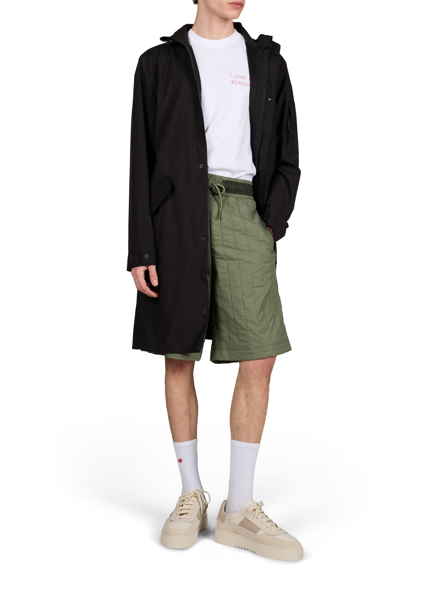 Parka Suva à capuche amovible RAINS Noir