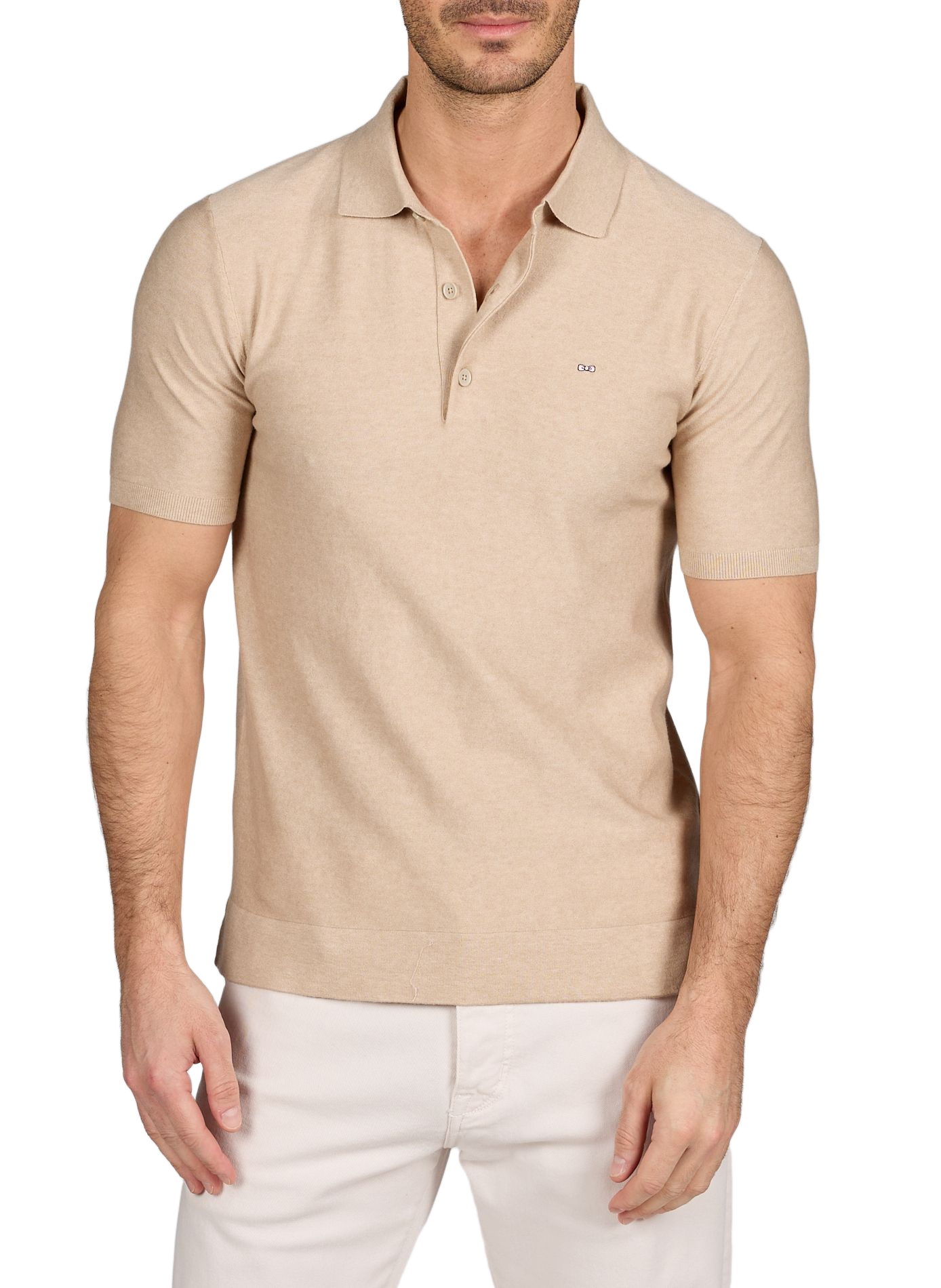 Short-sleeve polo shirt EDEN PARK Beige